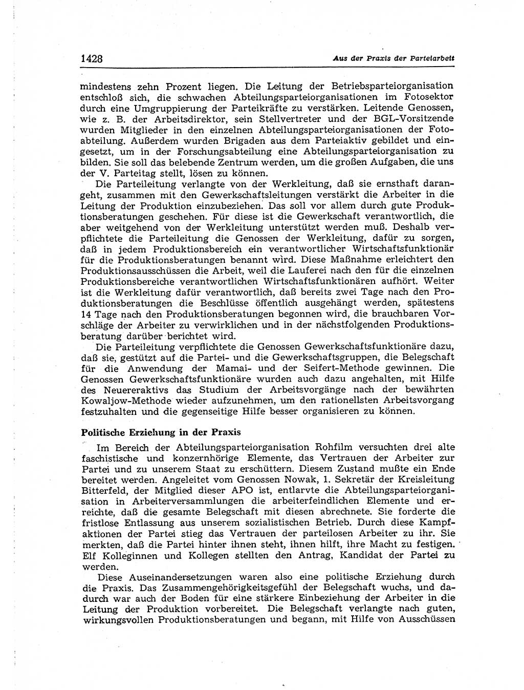 Neuer Weg (NW), Organ des Zentralkomitees (ZK) der SED (Sozialistische Einheitspartei Deutschlands) für Fragen des Parteiaufbaus und des Parteilebens, [Deutsche Demokratische Republik (DDR)] 13. Jahrgang 1958, Seite 1428 (NW ZK SED DDR 1958, S. 1428)