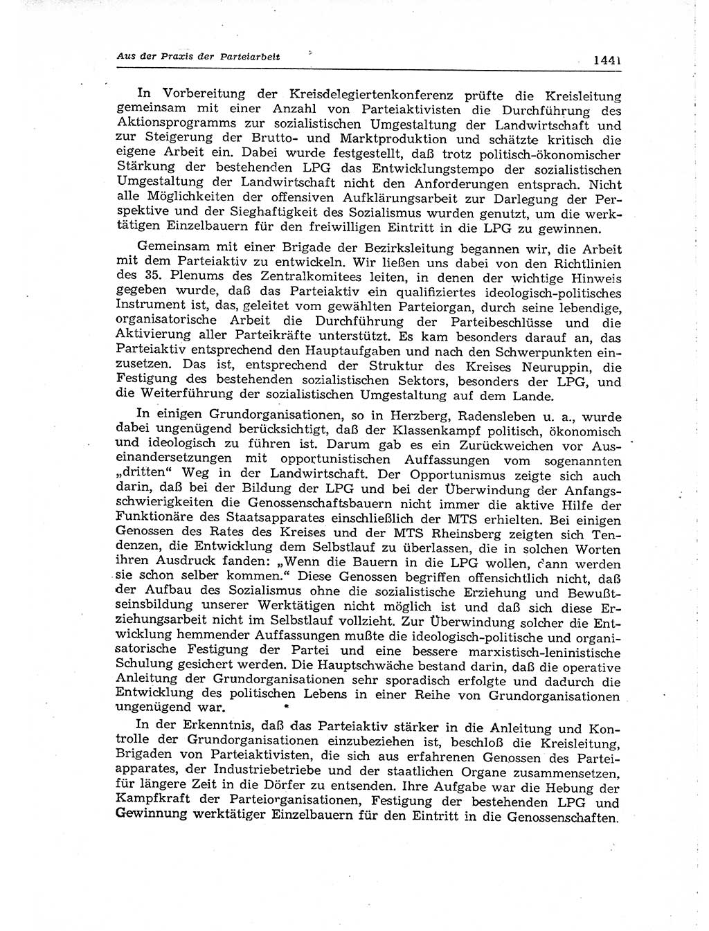 Neuer Weg (NW), Organ des Zentralkomitees (ZK) der SED (Sozialistische Einheitspartei Deutschlands) für Fragen des Parteiaufbaus und des Parteilebens, [Deutsche Demokratische Republik (DDR)] 13. Jahrgang 1958, Seite 1441 (NW ZK SED DDR 1958, S. 1441)