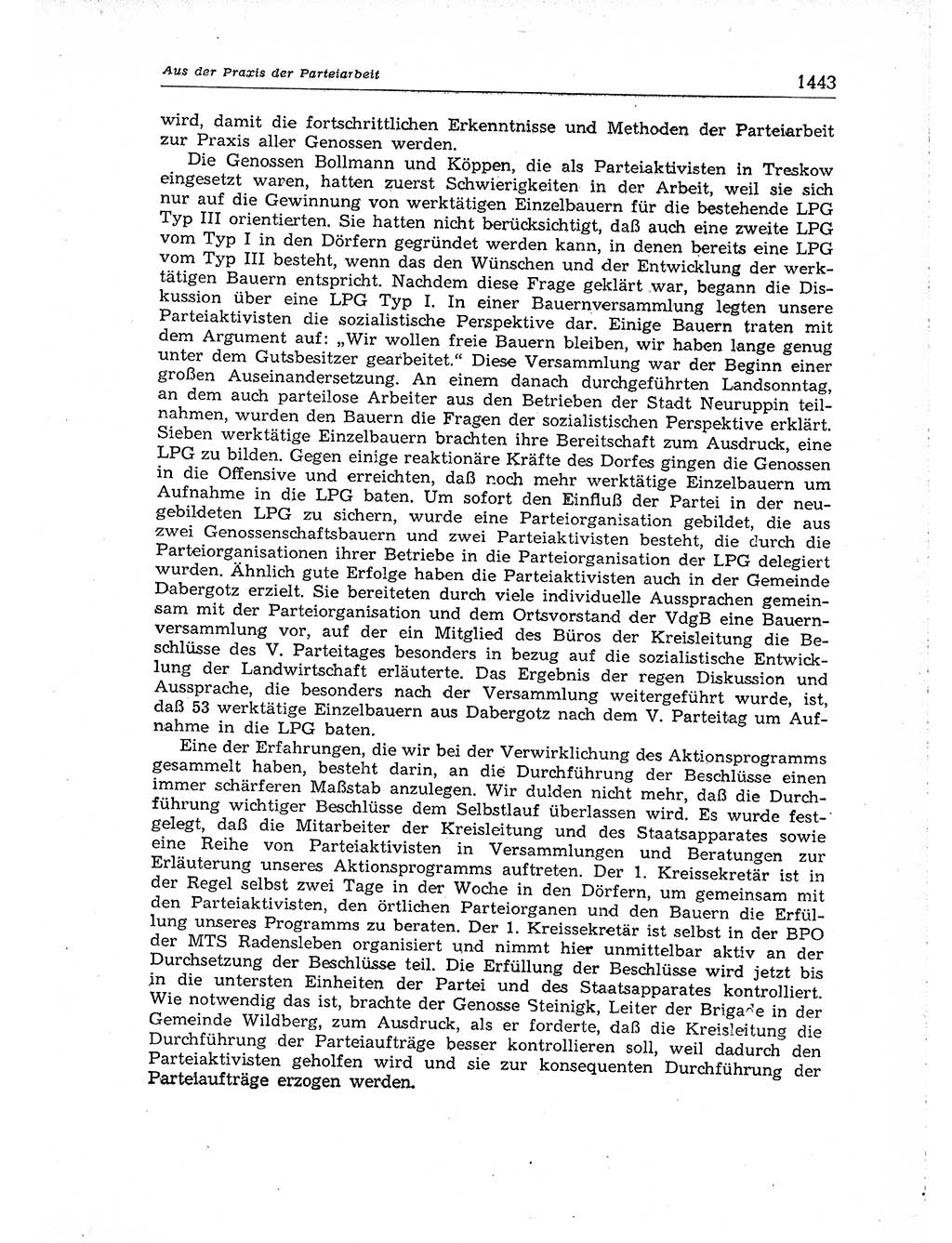 Neuer Weg (NW), Organ des Zentralkomitees (ZK) der SED (Sozialistische Einheitspartei Deutschlands) für Fragen des Parteiaufbaus und des Parteilebens, [Deutsche Demokratische Republik (DDR)] 13. Jahrgang 1958, Seite 1443 (NW ZK SED DDR 1958, S. 1443)