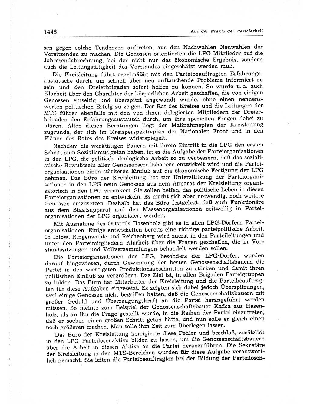 Neuer Weg (NW), Organ des Zentralkomitees (ZK) der SED (Sozialistische Einheitspartei Deutschlands) für Fragen des Parteiaufbaus und des Parteilebens, [Deutsche Demokratische Republik (DDR)] 13. Jahrgang 1958, Seite 1446 (NW ZK SED DDR 1958, S. 1446)