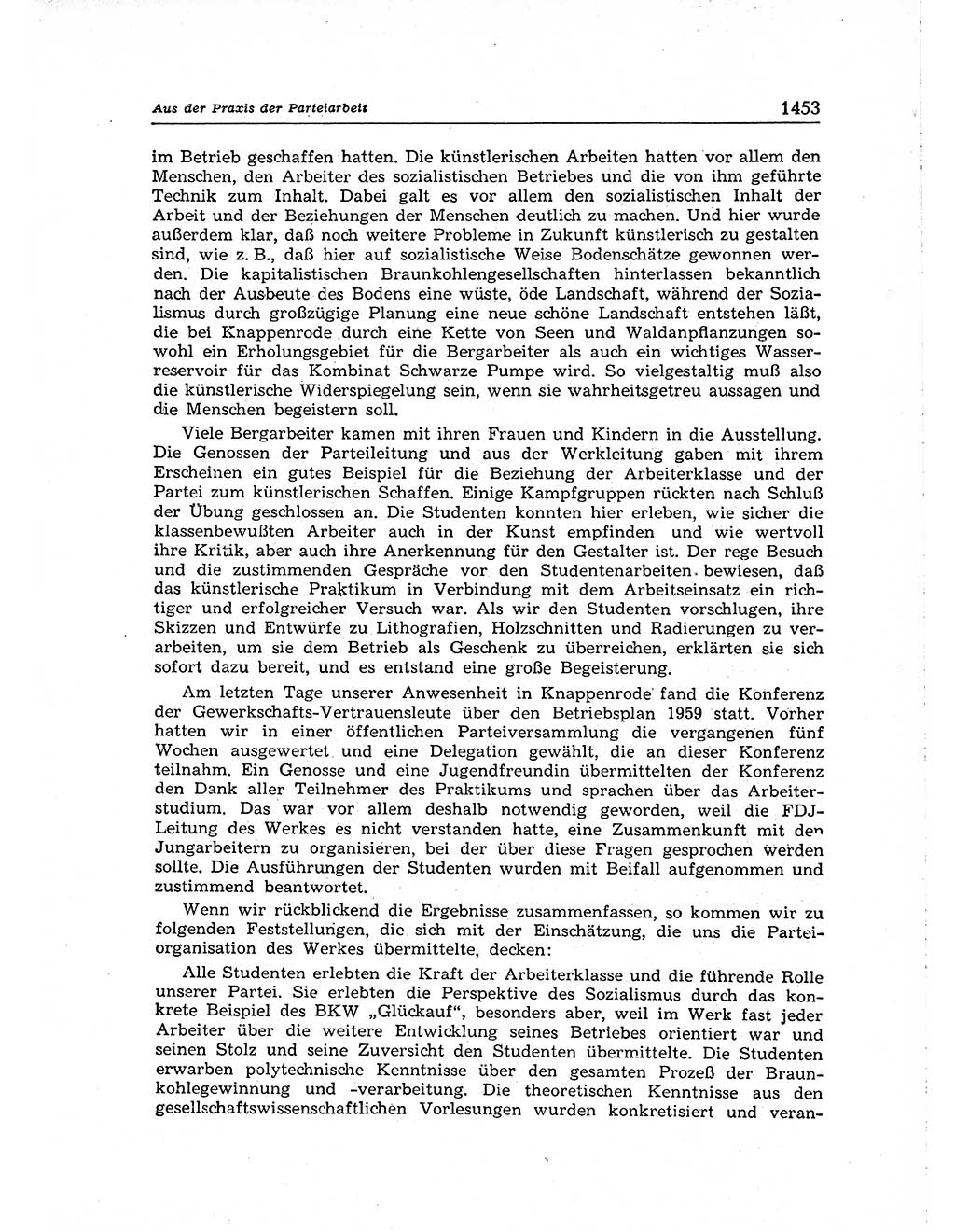 Neuer Weg (NW), Organ des Zentralkomitees (ZK) der SED (Sozialistische Einheitspartei Deutschlands) für Fragen des Parteiaufbaus und des Parteilebens, [Deutsche Demokratische Republik (DDR)] 13. Jahrgang 1958, Seite 1453 (NW ZK SED DDR 1958, S. 1453)