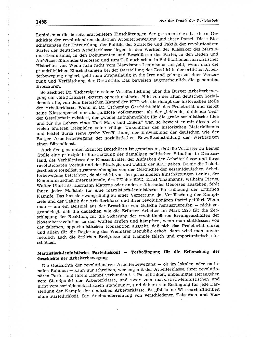 Neuer Weg (NW), Organ des Zentralkomitees (ZK) der SED (Sozialistische Einheitspartei Deutschlands) für Fragen des Parteiaufbaus und des Parteilebens, [Deutsche Demokratische Republik (DDR)] 13. Jahrgang 1958, Seite 1458 (NW ZK SED DDR 1958, S. 1458)