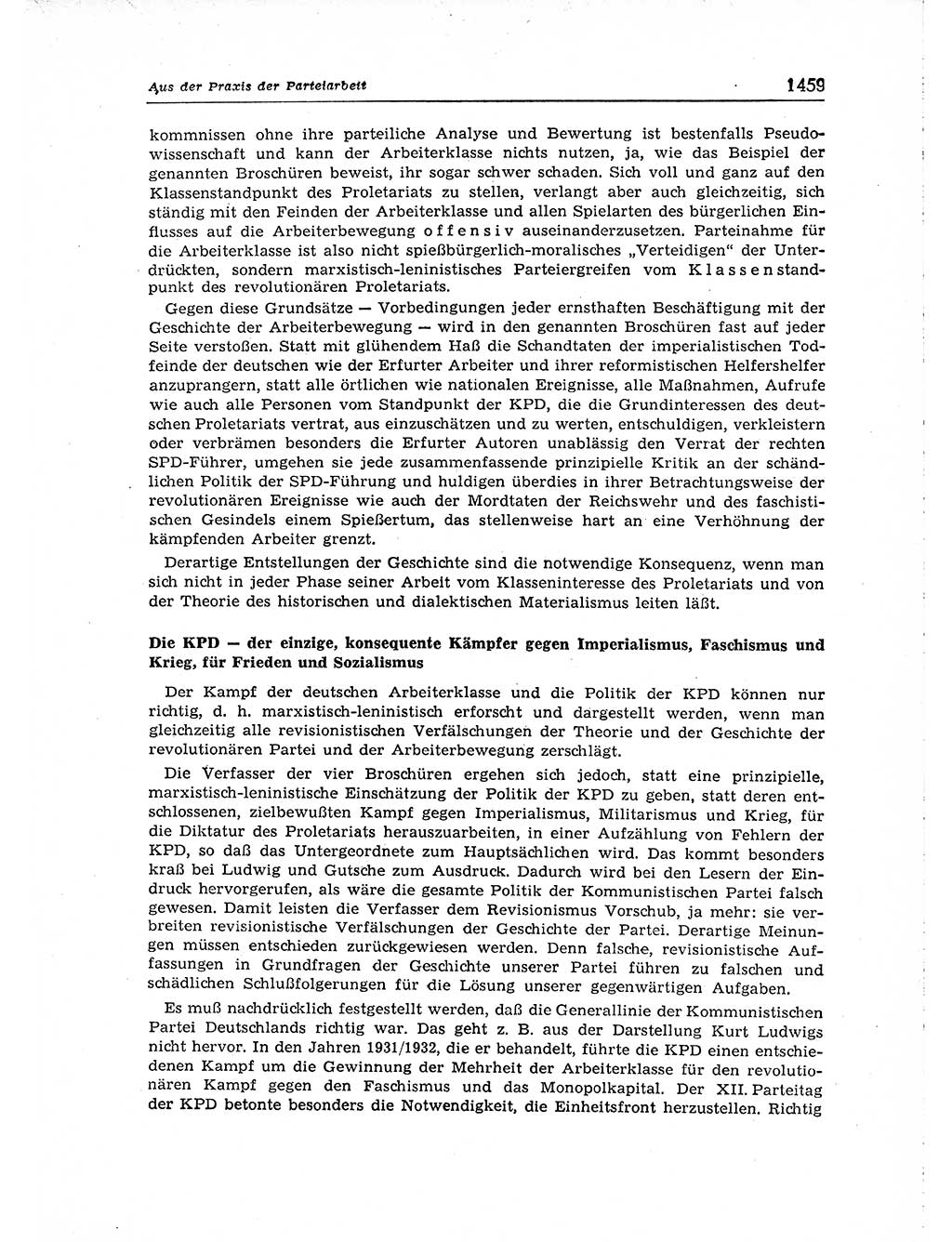 Neuer Weg (NW), Organ des Zentralkomitees (ZK) der SED (Sozialistische Einheitspartei Deutschlands) für Fragen des Parteiaufbaus und des Parteilebens, [Deutsche Demokratische Republik (DDR)] 13. Jahrgang 1958, Seite 1459 (NW ZK SED DDR 1958, S. 1459)