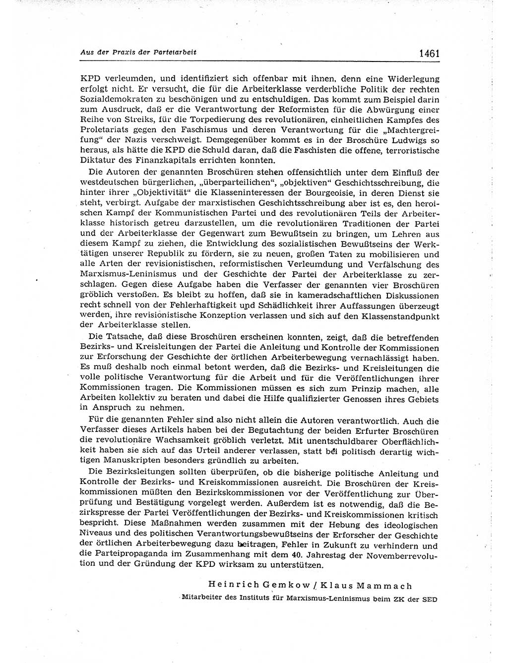 Neuer Weg (NW), Organ des Zentralkomitees (ZK) der SED (Sozialistische Einheitspartei Deutschlands) für Fragen des Parteiaufbaus und des Parteilebens, [Deutsche Demokratische Republik (DDR)] 13. Jahrgang 1958, Seite 1461 (NW ZK SED DDR 1958, S. 1461)