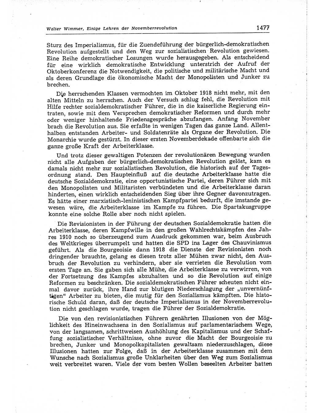 Neuer Weg (NW), Organ des Zentralkomitees (ZK) der SED (Sozialistische Einheitspartei Deutschlands) für Fragen des Parteiaufbaus und des Parteilebens, [Deutsche Demokratische Republik (DDR)] 13. Jahrgang 1958, Seite 1477 (NW ZK SED DDR 1958, S. 1477)