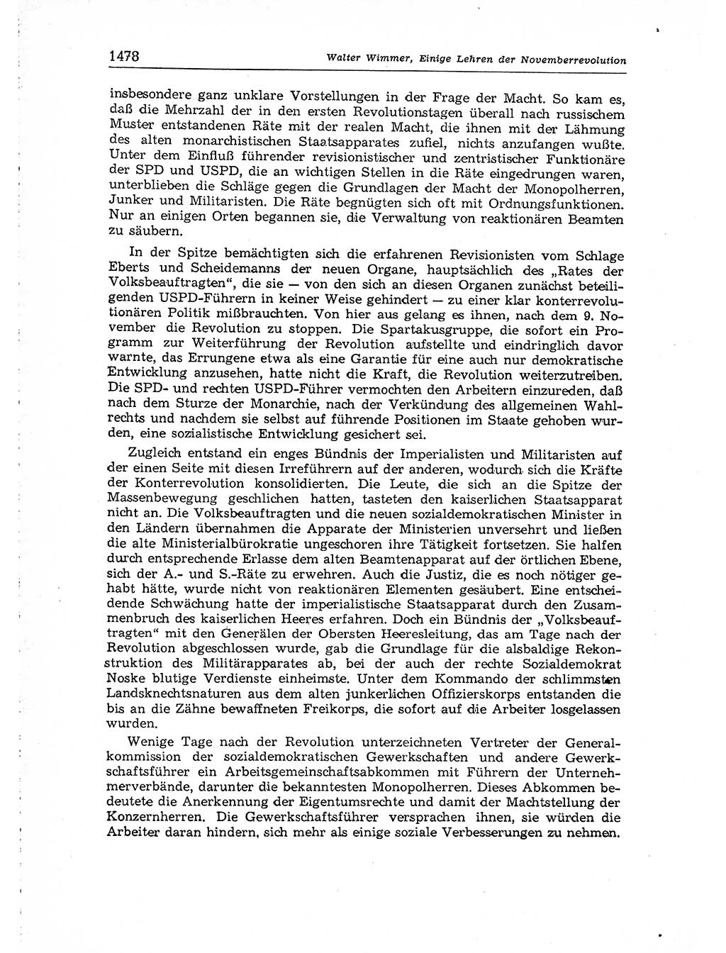 Neuer Weg (NW), Organ des Zentralkomitees (ZK) der SED (Sozialistische Einheitspartei Deutschlands) für Fragen des Parteiaufbaus und des Parteilebens, [Deutsche Demokratische Republik (DDR)] 13. Jahrgang 1958, Seite 1478 (NW ZK SED DDR 1958, S. 1478)