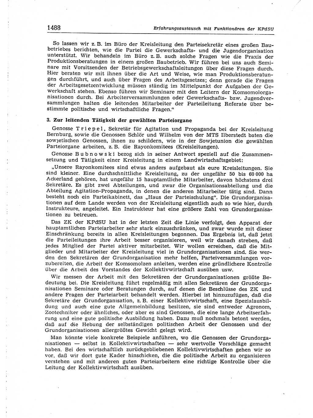 Neuer Weg (NW), Organ des Zentralkomitees (ZK) der SED (Sozialistische Einheitspartei Deutschlands) für Fragen des Parteiaufbaus und des Parteilebens, [Deutsche Demokratische Republik (DDR)] 13. Jahrgang 1958, Seite 1488 (NW ZK SED DDR 1958, S. 1488)