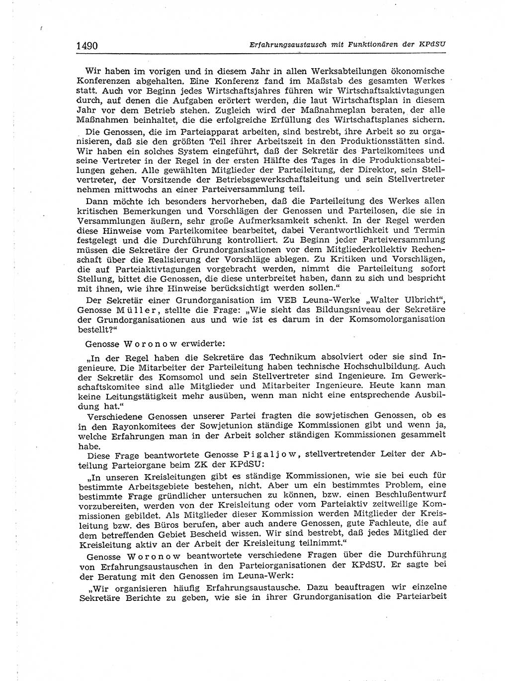Neuer Weg (NW), Organ des Zentralkomitees (ZK) der SED (Sozialistische Einheitspartei Deutschlands) für Fragen des Parteiaufbaus und des Parteilebens, [Deutsche Demokratische Republik (DDR)] 13. Jahrgang 1958, Seite 1490 (NW ZK SED DDR 1958, S. 1490)