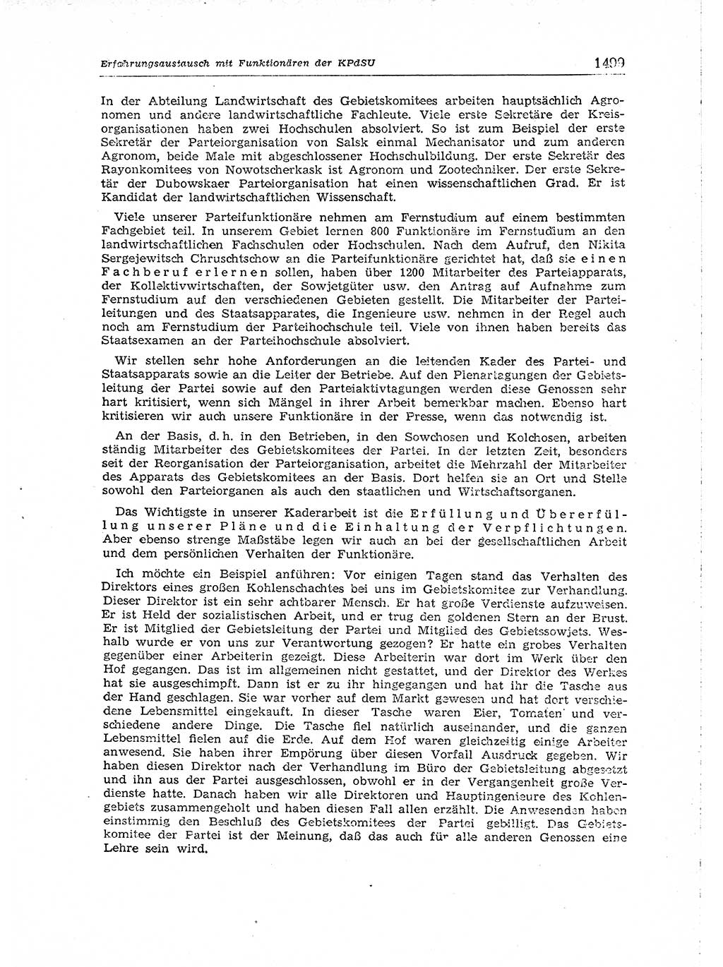 Neuer Weg (NW), Organ des Zentralkomitees (ZK) der SED (Sozialistische Einheitspartei Deutschlands) für Fragen des Parteiaufbaus und des Parteilebens, [Deutsche Demokratische Republik (DDR)] 13. Jahrgang 1958, Seite 1499 (NW ZK SED DDR 1958, S. 1499)