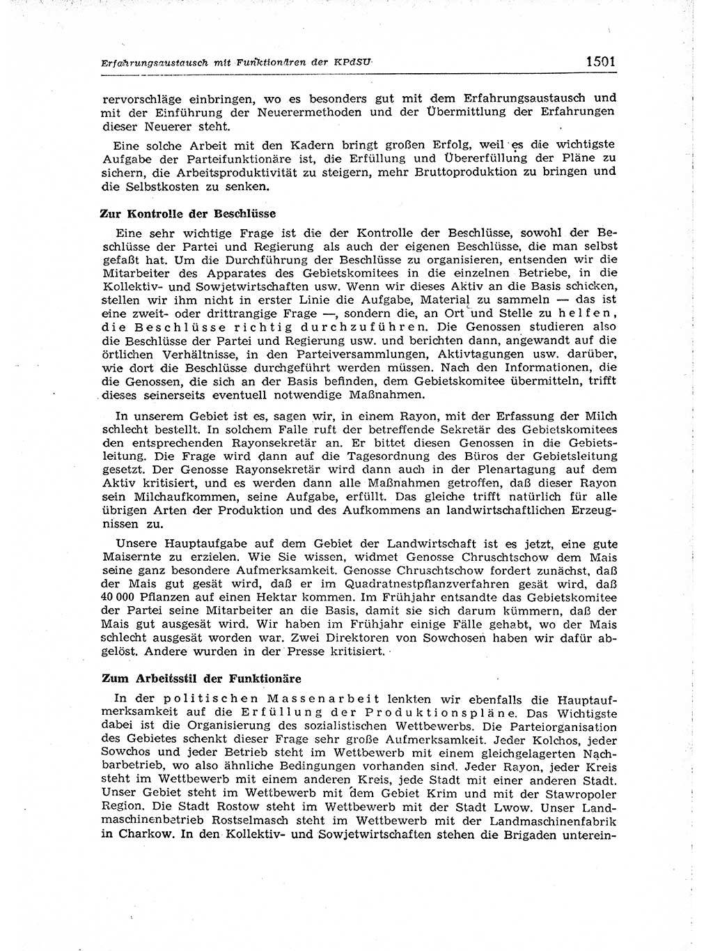 Neuer Weg (NW), Organ des Zentralkomitees (ZK) der SED (Sozialistische Einheitspartei Deutschlands) für Fragen des Parteiaufbaus und des Parteilebens, [Deutsche Demokratische Republik (DDR)] 13. Jahrgang 1958, Seite 1501 (NW ZK SED DDR 1958, S. 1501)