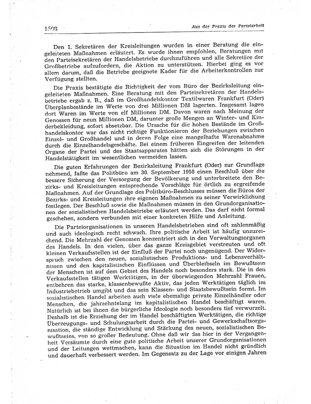 Neuer Weg (NW), Organ des Zentralkomitees (ZK) der SED (Sozialistische Einheitspartei Deutschlands) für Fragen des Parteiaufbaus und des Parteilebens, [Deutsche Demokratische Republik (DDR)] 13. Jahrgang 1958, Seite 1508 (NW ZK SED DDR 1958, S. 1508)