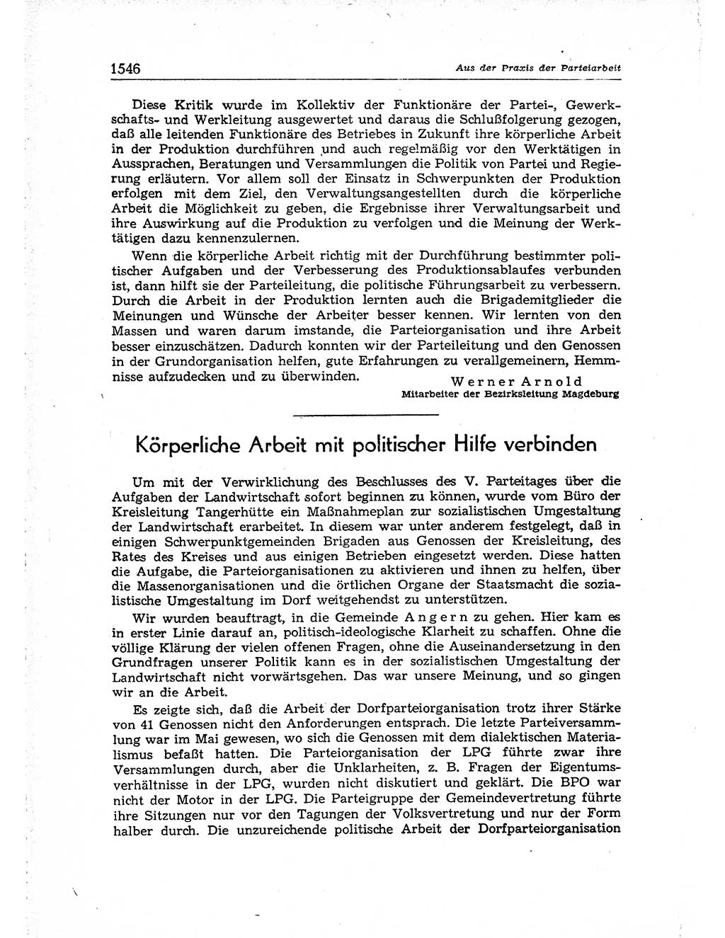 Neuer Weg (NW), Organ des Zentralkomitees (ZK) der SED (Sozialistische Einheitspartei Deutschlands) für Fragen des Parteiaufbaus und des Parteilebens, [Deutsche Demokratische Republik (DDR)] 13. Jahrgang 1958, Seite 1546 (NW ZK SED DDR 1958, S. 1546)