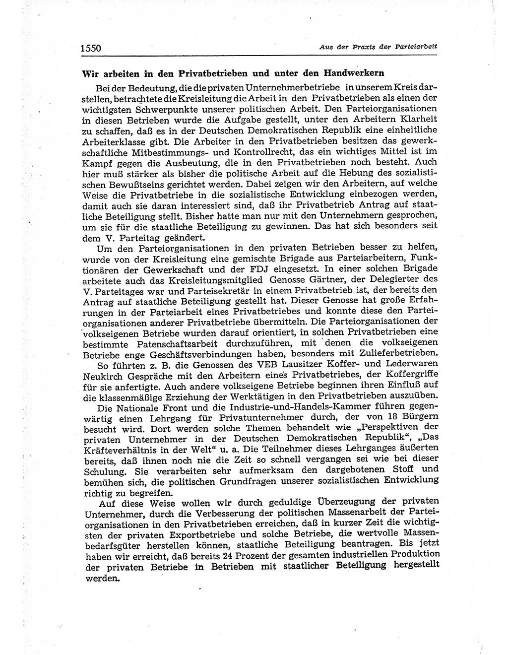 Neuer Weg (NW), Organ des Zentralkomitees (ZK) der SED (Sozialistische Einheitspartei Deutschlands) für Fragen des Parteiaufbaus und des Parteilebens, [Deutsche Demokratische Republik (DDR)] 13. Jahrgang 1958, Seite 1550 (NW ZK SED DDR 1958, S. 1550)