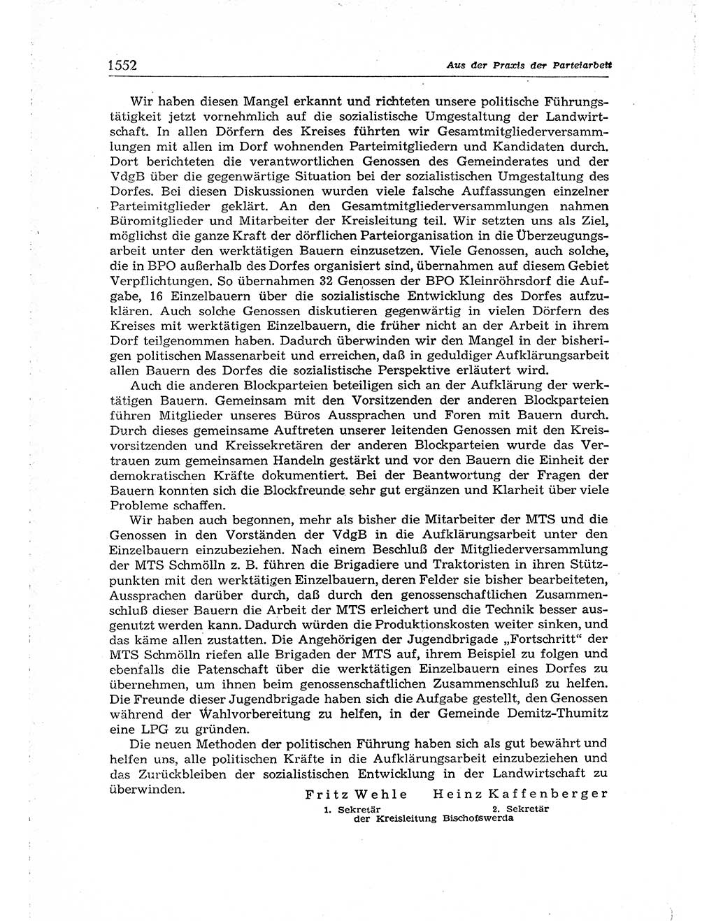 Neuer Weg (NW), Organ des Zentralkomitees (ZK) der SED (Sozialistische Einheitspartei Deutschlands) für Fragen des Parteiaufbaus und des Parteilebens, [Deutsche Demokratische Republik (DDR)] 13. Jahrgang 1958, Seite 1552 (NW ZK SED DDR 1958, S. 1552)
