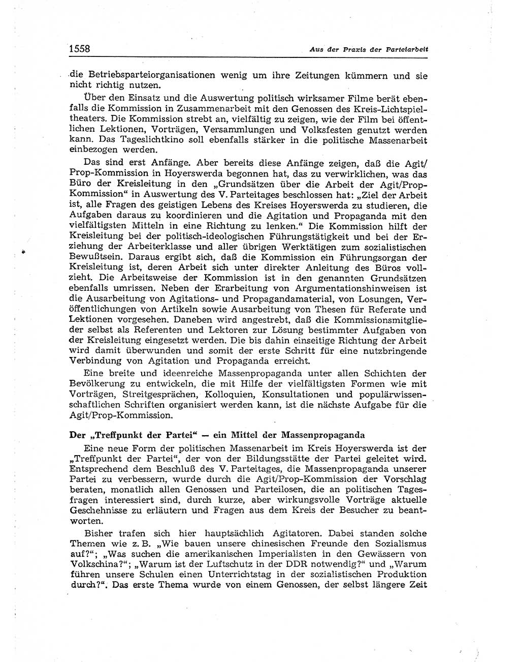 Neuer Weg (NW), Organ des Zentralkomitees (ZK) der SED (Sozialistische Einheitspartei Deutschlands) für Fragen des Parteiaufbaus und des Parteilebens, [Deutsche Demokratische Republik (DDR)] 13. Jahrgang 1958, Seite 1558 (NW ZK SED DDR 1958, S. 1558)