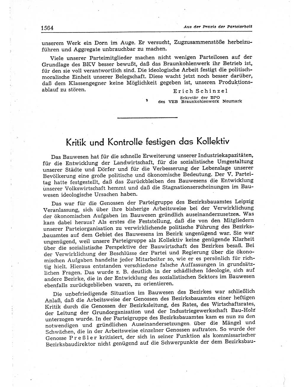 Neuer Weg (NW), Organ des Zentralkomitees (ZK) der SED (Sozialistische Einheitspartei Deutschlands) für Fragen des Parteiaufbaus und des Parteilebens, [Deutsche Demokratische Republik (DDR)] 13. Jahrgang 1958, Seite 1564 (NW ZK SED DDR 1958, S. 1564)