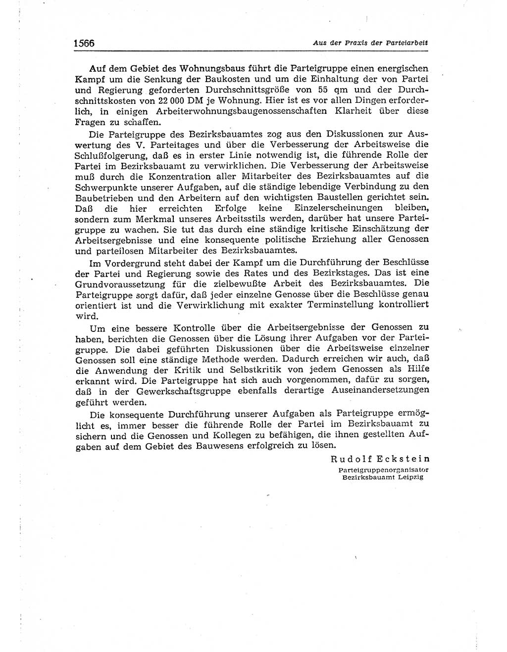 Neuer Weg (NW), Organ des Zentralkomitees (ZK) der SED (Sozialistische Einheitspartei Deutschlands) für Fragen des Parteiaufbaus und des Parteilebens, [Deutsche Demokratische Republik (DDR)] 13. Jahrgang 1958, Seite 1566 (NW ZK SED DDR 1958, S. 1566)