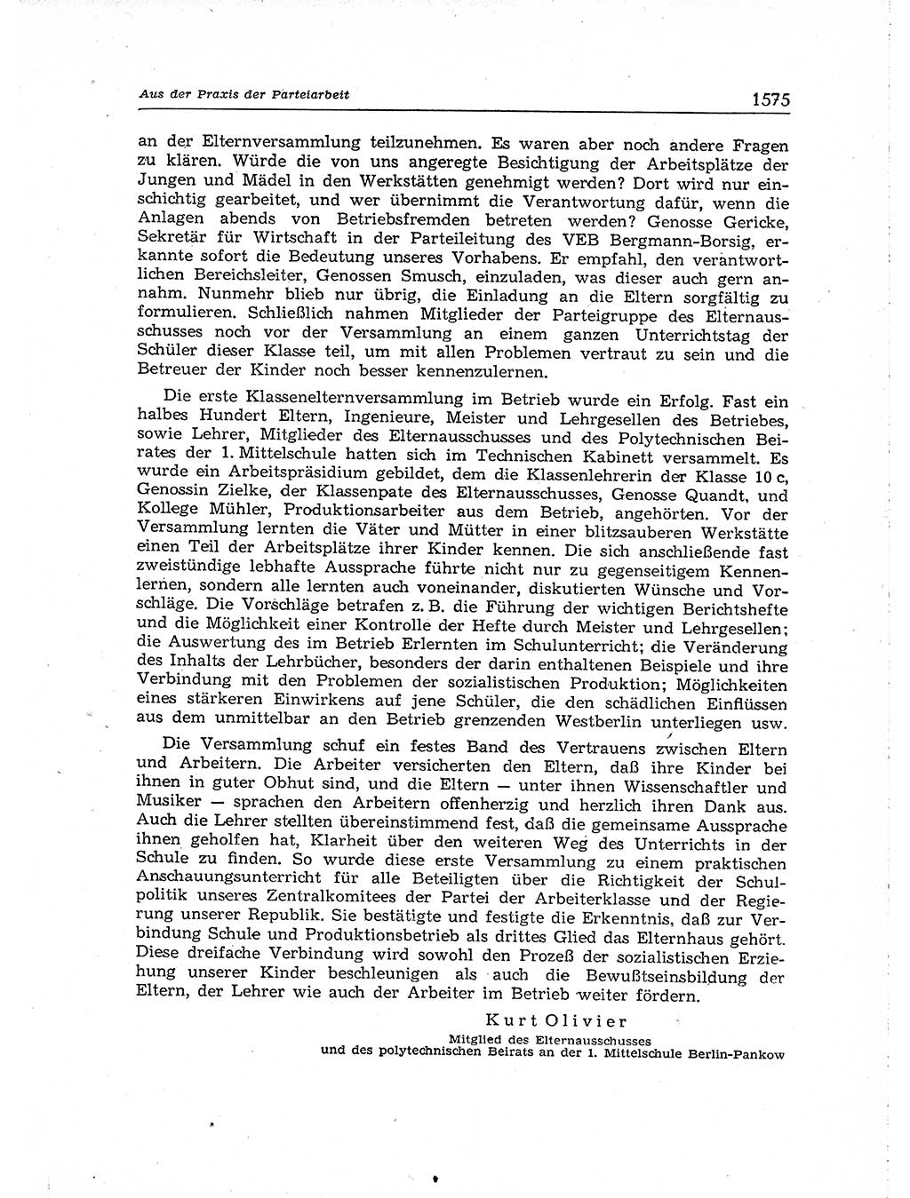 Neuer Weg (NW), Organ des Zentralkomitees (ZK) der SED (Sozialistische Einheitspartei Deutschlands) für Fragen des Parteiaufbaus und des Parteilebens, [Deutsche Demokratische Republik (DDR)] 13. Jahrgang 1958, Seite 1575 (NW ZK SED DDR 1958, S. 1575)