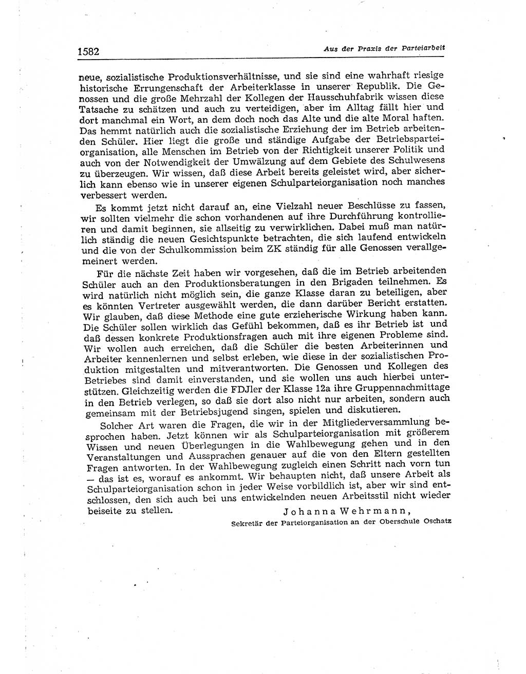 Neuer Weg (NW), Organ des Zentralkomitees (ZK) der SED (Sozialistische Einheitspartei Deutschlands) für Fragen des Parteiaufbaus und des Parteilebens, [Deutsche Demokratische Republik (DDR)] 13. Jahrgang 1958, Seite 1582 (NW ZK SED DDR 1958, S. 1582)