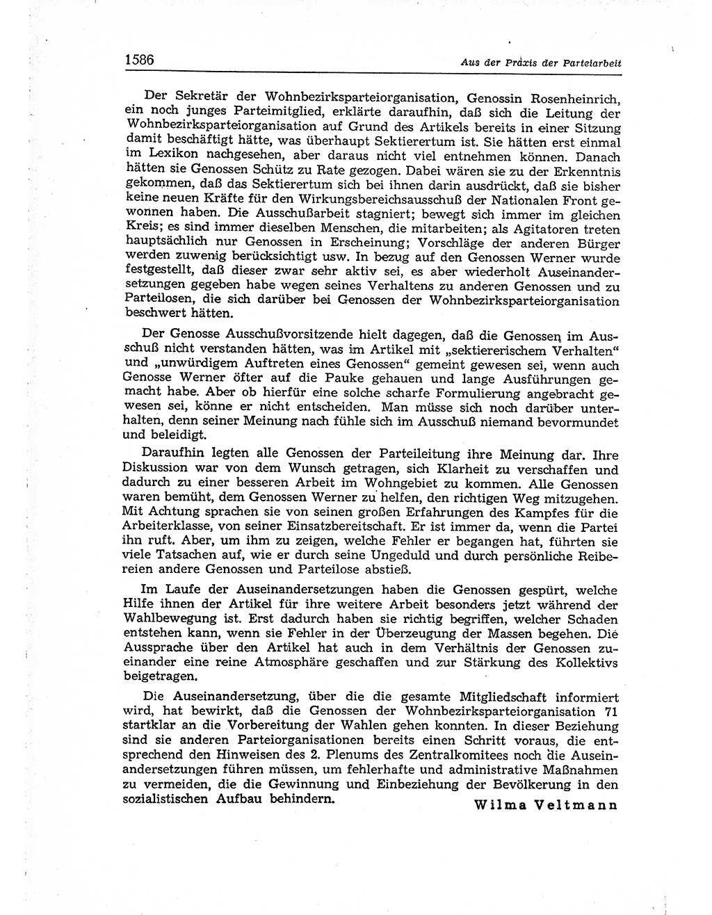 Neuer Weg (NW), Organ des Zentralkomitees (ZK) der SED (Sozialistische Einheitspartei Deutschlands) für Fragen des Parteiaufbaus und des Parteilebens, [Deutsche Demokratische Republik (DDR)] 13. Jahrgang 1958, Seite 1586 (NW ZK SED DDR 1958, S. 1586)