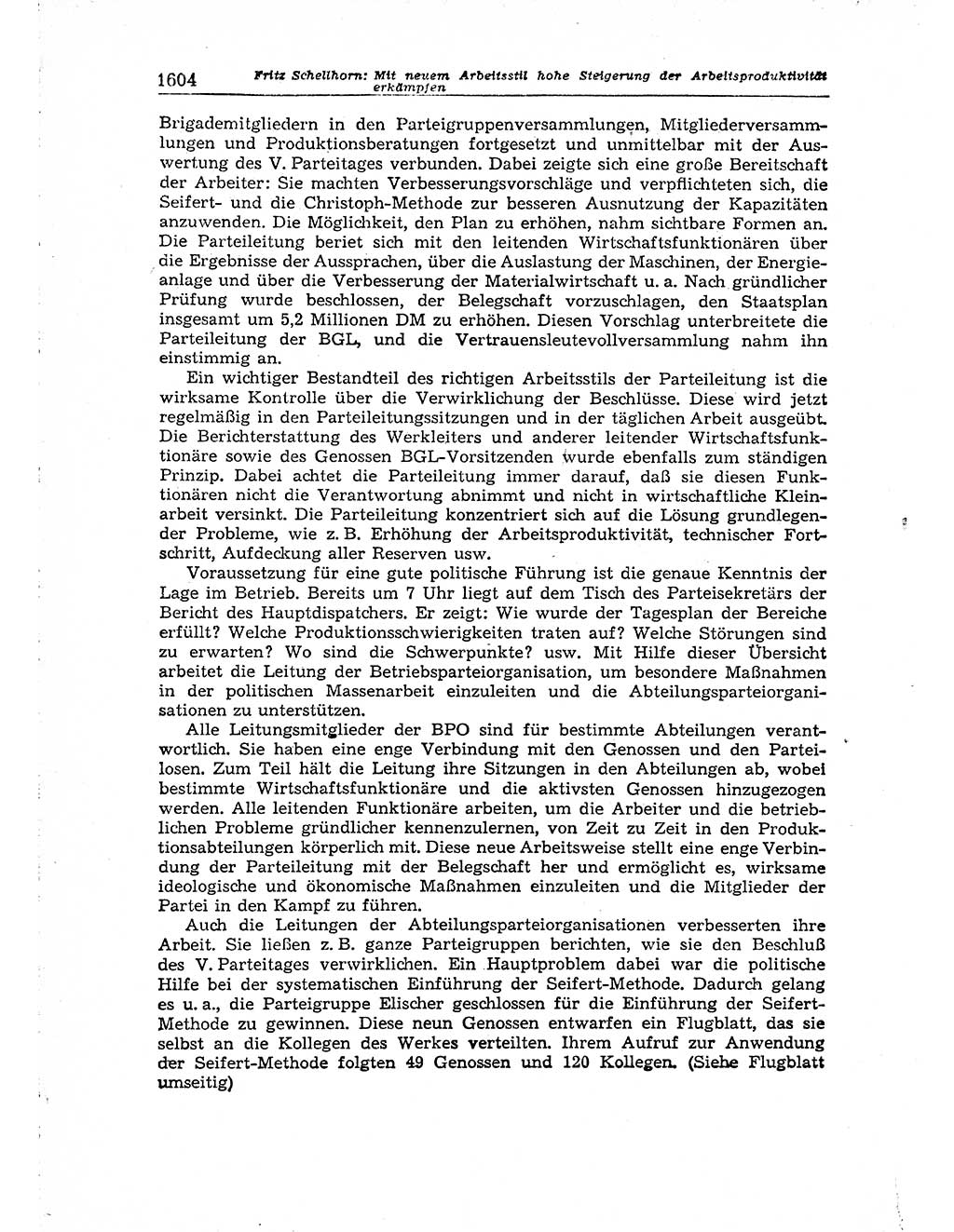 Neuer Weg (NW), Organ des Zentralkomitees (ZK) der SED (Sozialistische Einheitspartei Deutschlands) für Fragen des Parteiaufbaus und des Parteilebens, [Deutsche Demokratische Republik (DDR)] 13. Jahrgang 1958, Seite 1604 (NW ZK SED DDR 1958, S. 1604)