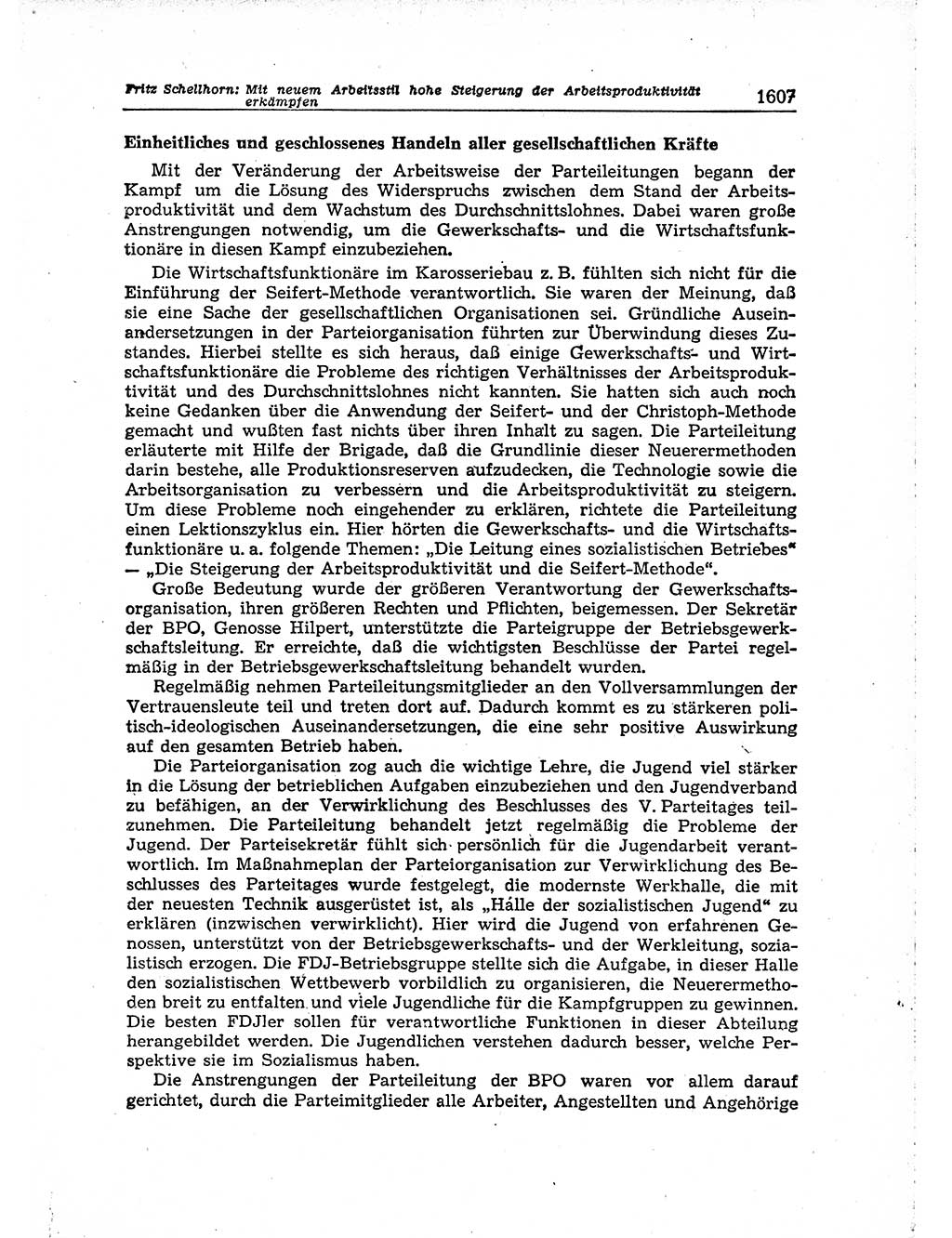 Neuer Weg (NW), Organ des Zentralkomitees (ZK) der SED (Sozialistische Einheitspartei Deutschlands) für Fragen des Parteiaufbaus und des Parteilebens, [Deutsche Demokratische Republik (DDR)] 13. Jahrgang 1958, Seite 1607 (NW ZK SED DDR 1958, S. 1607)