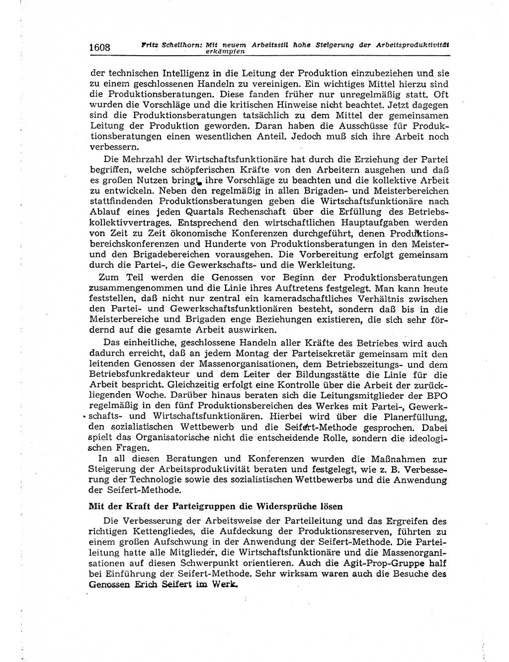 Neuer Weg (NW), Organ des Zentralkomitees (ZK) der SED (Sozialistische Einheitspartei Deutschlands) für Fragen des Parteiaufbaus und des Parteilebens, [Deutsche Demokratische Republik (DDR)] 13. Jahrgang 1958, Seite 1608 (NW ZK SED DDR 1958, S. 1608)