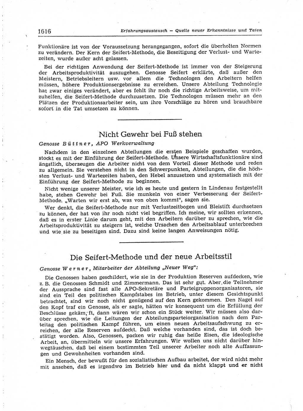 Neuer Weg (NW), Organ des Zentralkomitees (ZK) der SED (Sozialistische Einheitspartei Deutschlands) für Fragen des Parteiaufbaus und des Parteilebens, [Deutsche Demokratische Republik (DDR)] 13. Jahrgang 1958, Seite 1616 (NW ZK SED DDR 1958, S. 1616)