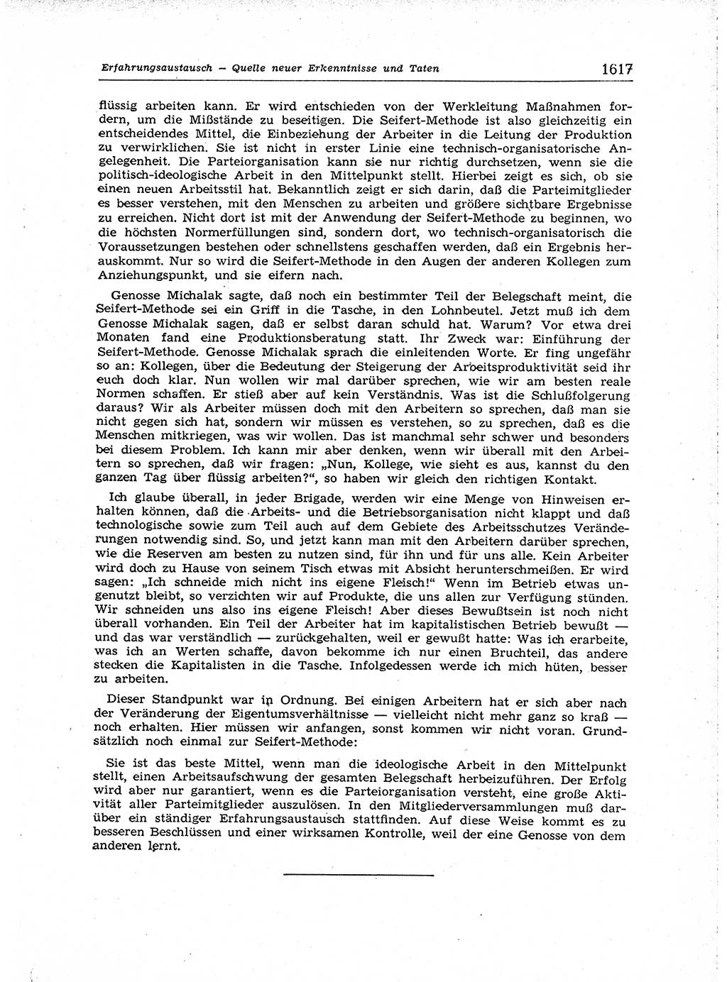 Neuer Weg (NW), Organ des Zentralkomitees (ZK) der SED (Sozialistische Einheitspartei Deutschlands) für Fragen des Parteiaufbaus und des Parteilebens, [Deutsche Demokratische Republik (DDR)] 13. Jahrgang 1958, Seite 1617 (NW ZK SED DDR 1958, S. 1617)
