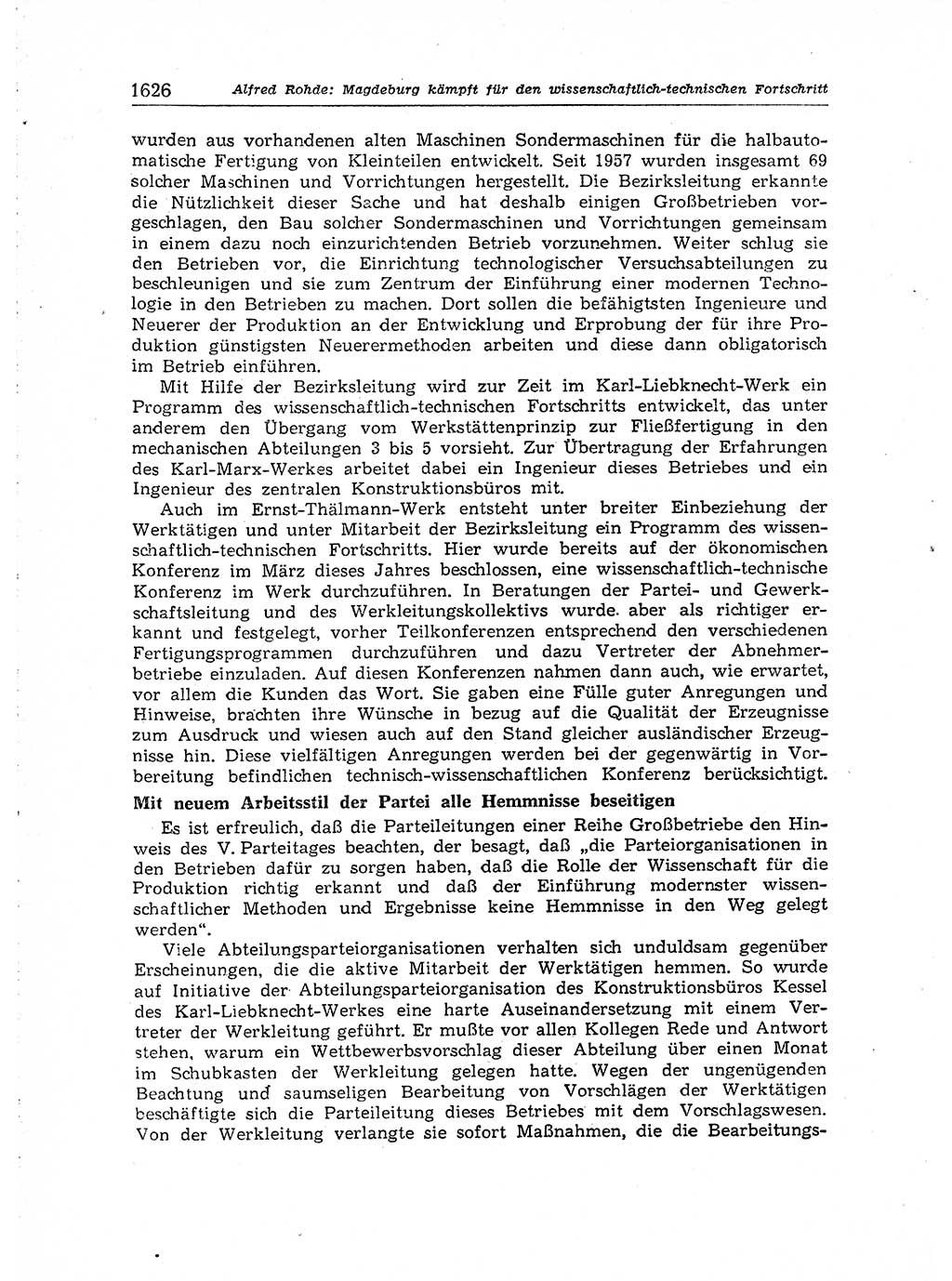 Neuer Weg (NW), Organ des Zentralkomitees (ZK) der SED (Sozialistische Einheitspartei Deutschlands) für Fragen des Parteiaufbaus und des Parteilebens, [Deutsche Demokratische Republik (DDR)] 13. Jahrgang 1958, Seite 1626 (NW ZK SED DDR 1958, S. 1626)