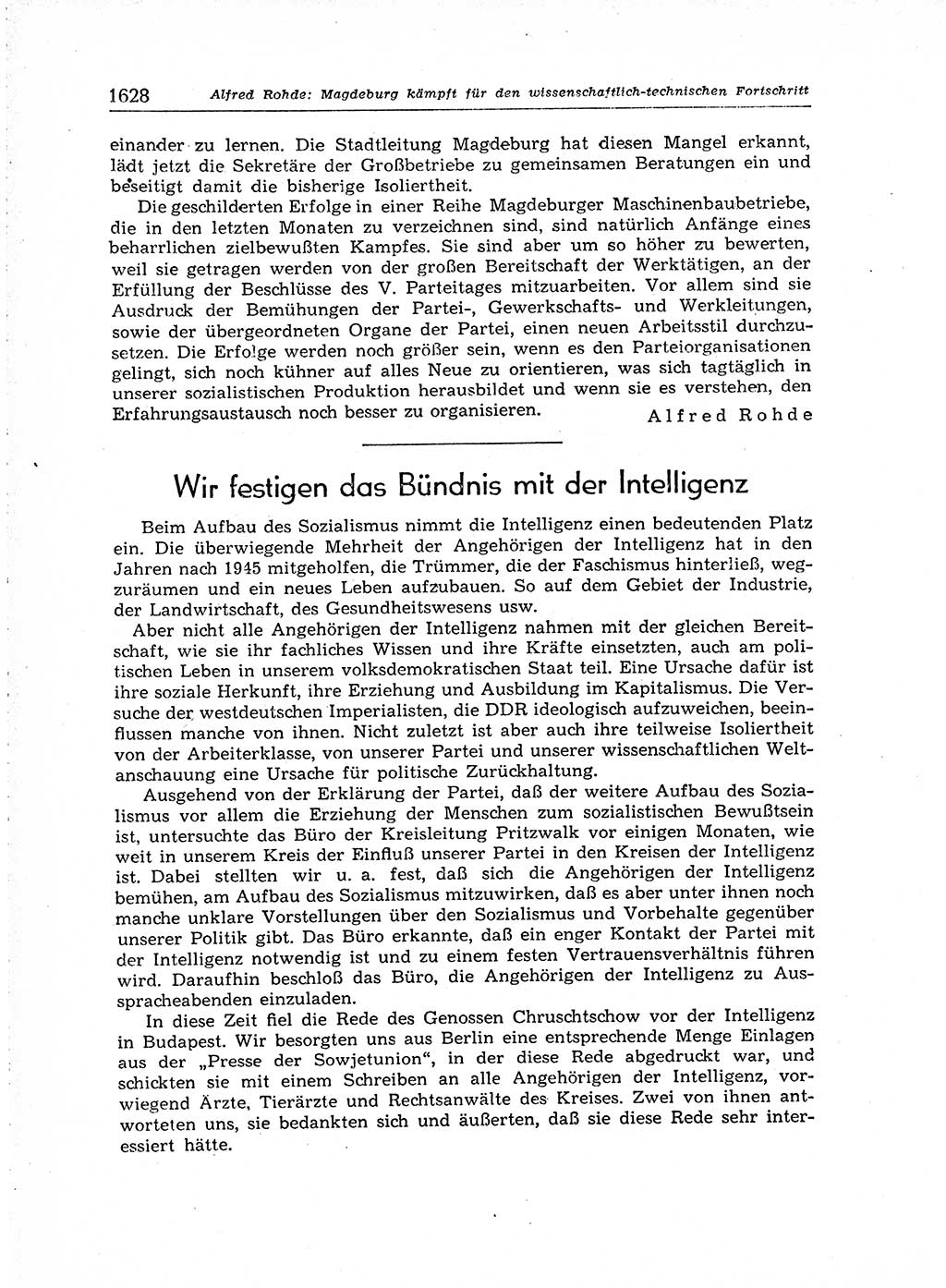 Neuer Weg (NW), Organ des Zentralkomitees (ZK) der SED (Sozialistische Einheitspartei Deutschlands) für Fragen des Parteiaufbaus und des Parteilebens, [Deutsche Demokratische Republik (DDR)] 13. Jahrgang 1958, Seite 1628 (NW ZK SED DDR 1958, S. 1628)