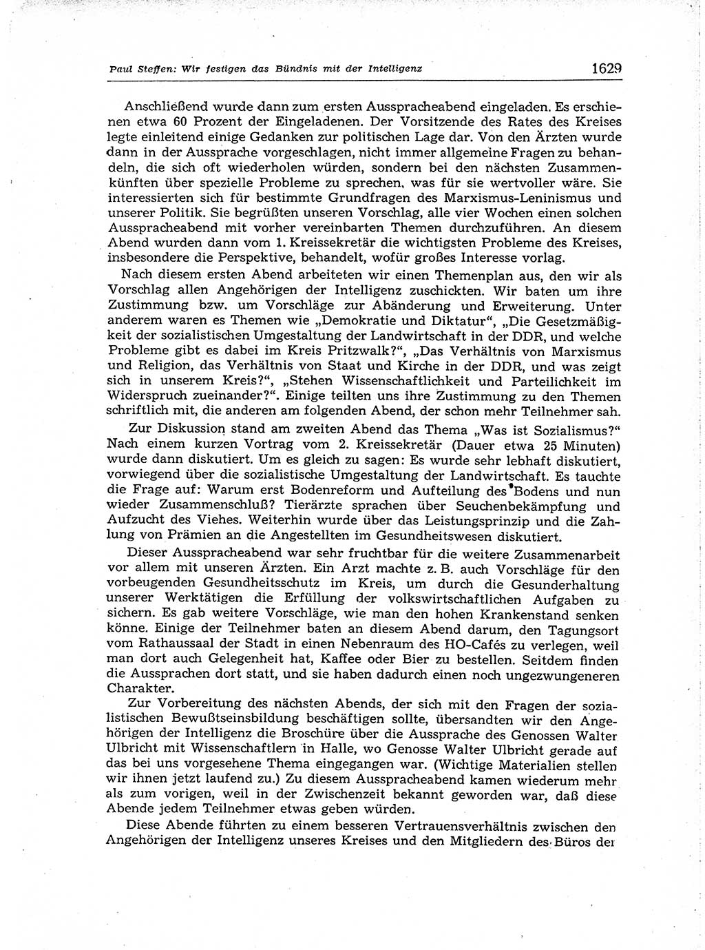 Neuer Weg (NW), Organ des Zentralkomitees (ZK) der SED (Sozialistische Einheitspartei Deutschlands) für Fragen des Parteiaufbaus und des Parteilebens, [Deutsche Demokratische Republik (DDR)] 13. Jahrgang 1958, Seite 1629 (NW ZK SED DDR 1958, S. 1629)