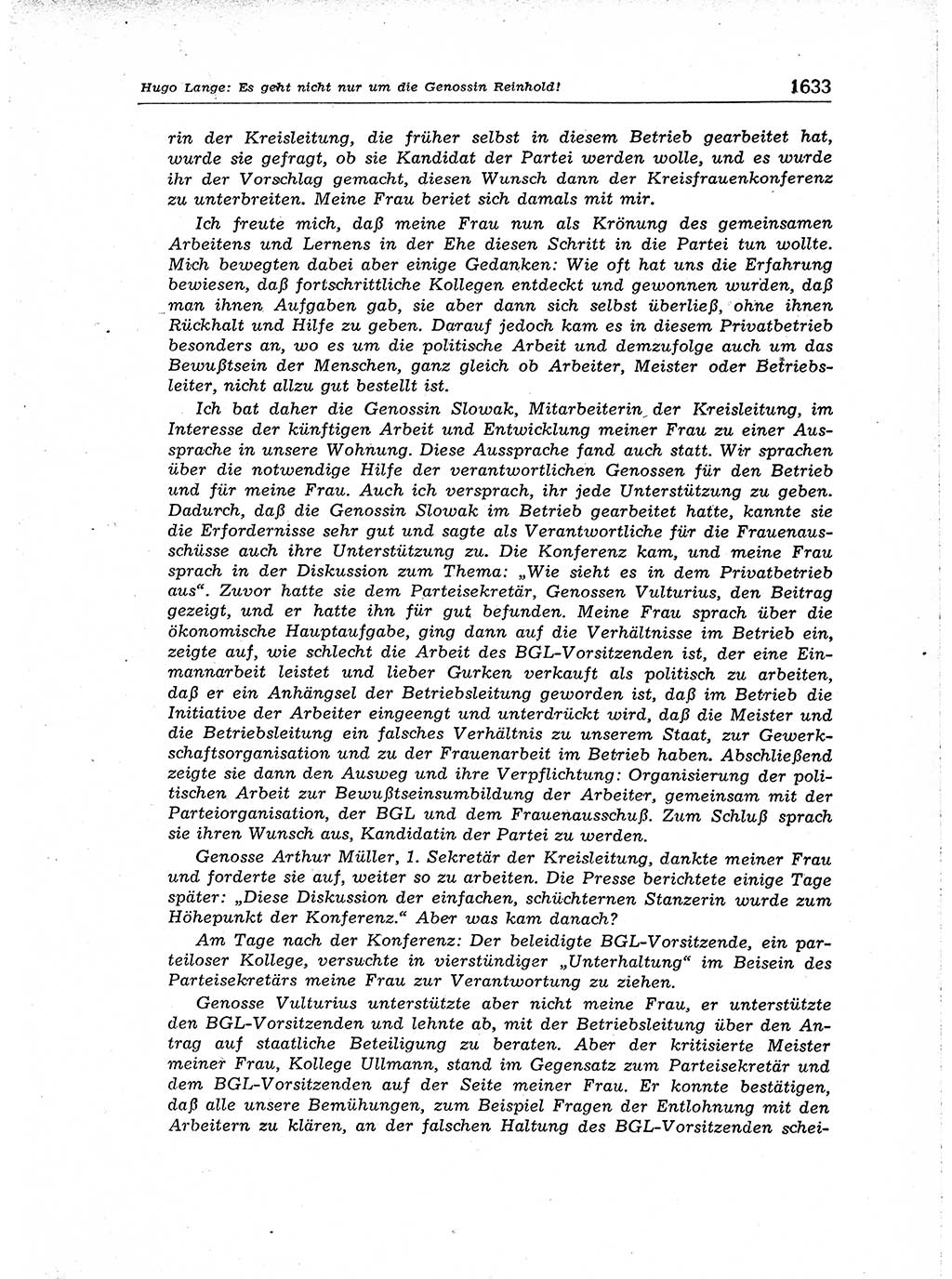 Neuer Weg (NW), Organ des Zentralkomitees (ZK) der SED (Sozialistische Einheitspartei Deutschlands) für Fragen des Parteiaufbaus und des Parteilebens, [Deutsche Demokratische Republik (DDR)] 13. Jahrgang 1958, Seite 1633 (NW ZK SED DDR 1958, S. 1633)