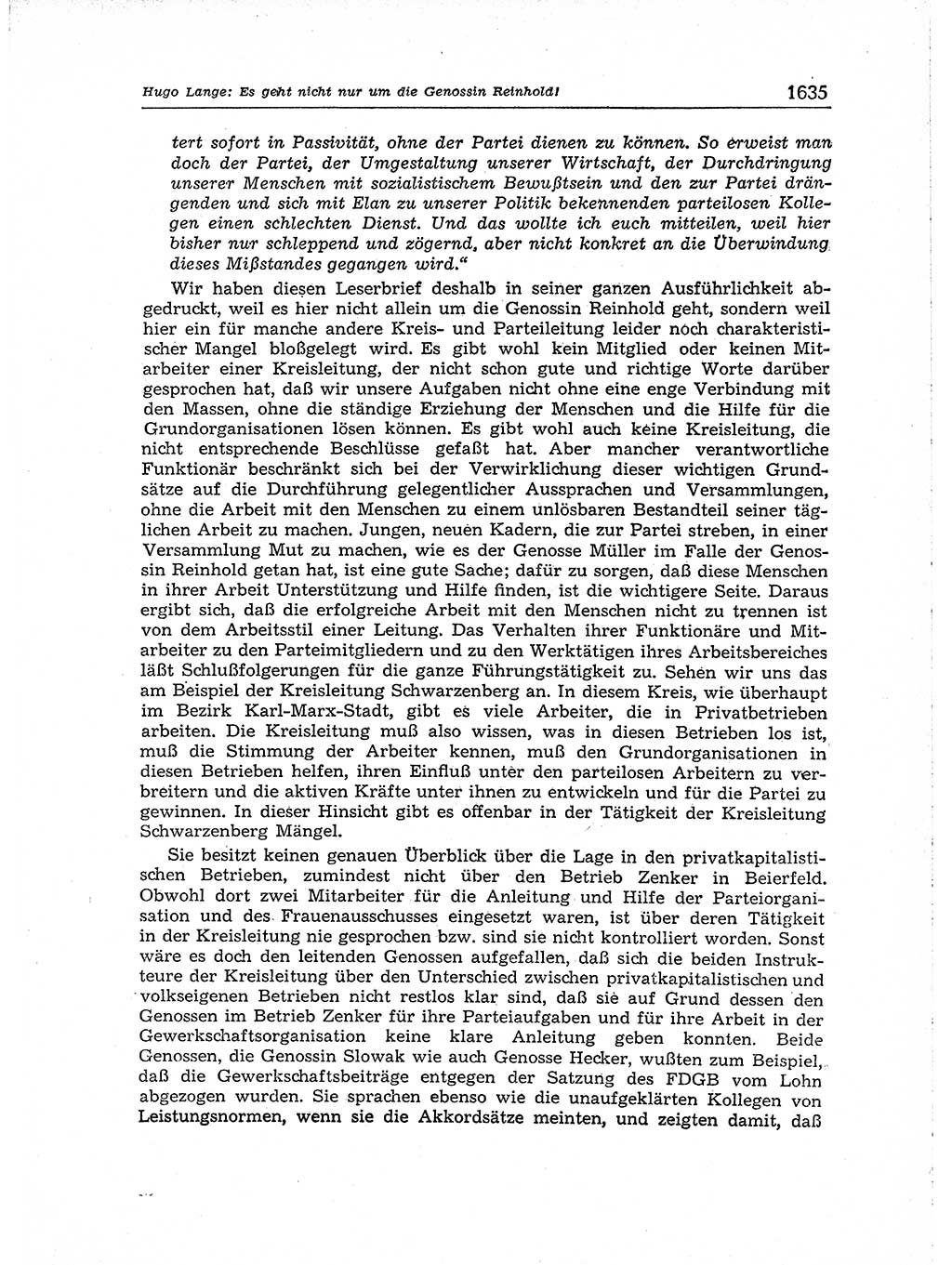 Neuer Weg (NW), Organ des Zentralkomitees (ZK) der SED (Sozialistische Einheitspartei Deutschlands) für Fragen des Parteiaufbaus und des Parteilebens, [Deutsche Demokratische Republik (DDR)] 13. Jahrgang 1958, Seite 1635 (NW ZK SED DDR 1958, S. 1635)