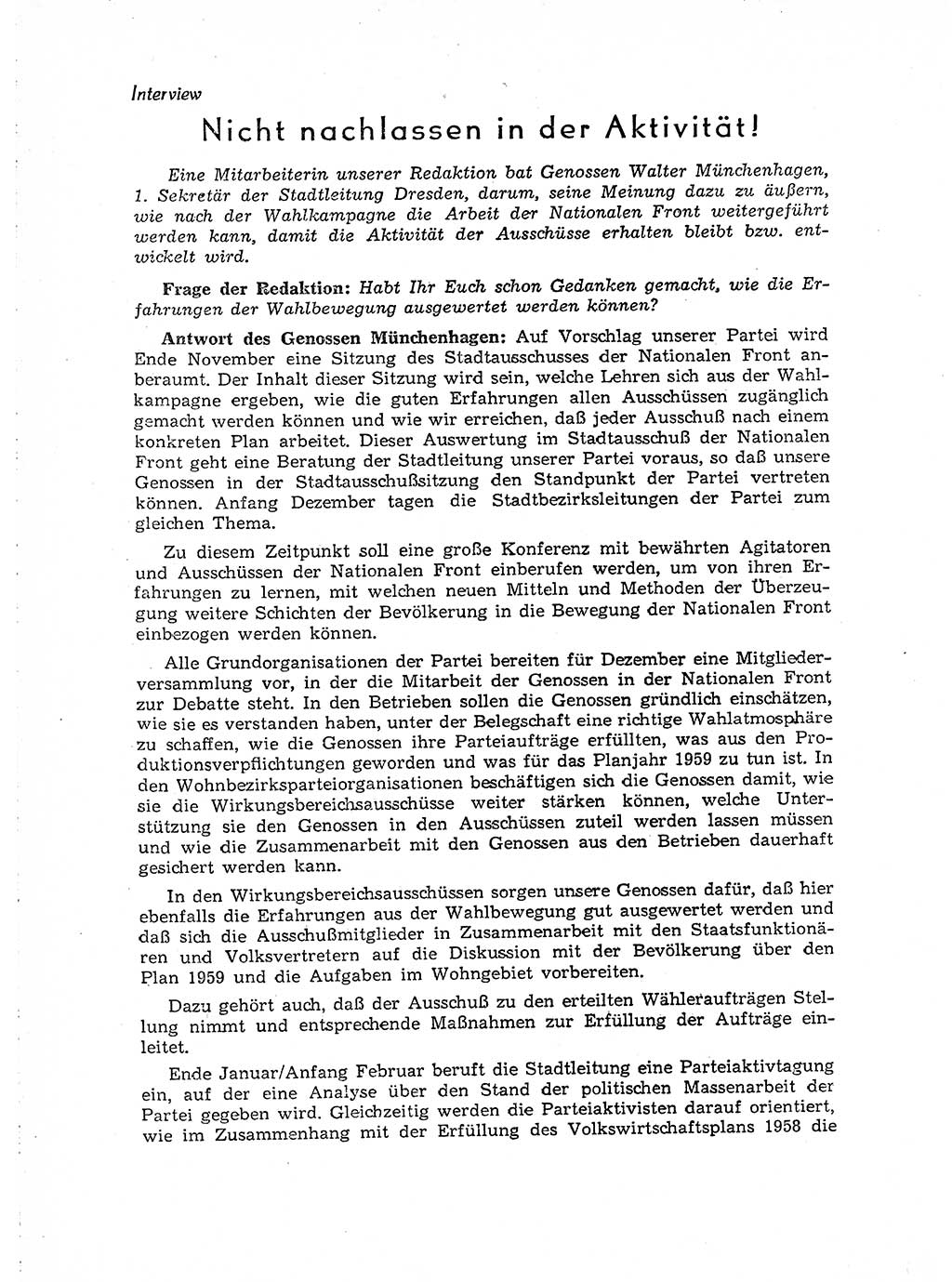 Neuer Weg (NW), Organ des Zentralkomitees (ZK) der SED (Sozialistische Einheitspartei Deutschlands) für Fragen des Parteiaufbaus und des Parteilebens, [Deutsche Demokratische Republik (DDR)] 13. Jahrgang 1958, Seite 1638 (NW ZK SED DDR 1958, S. 1638)