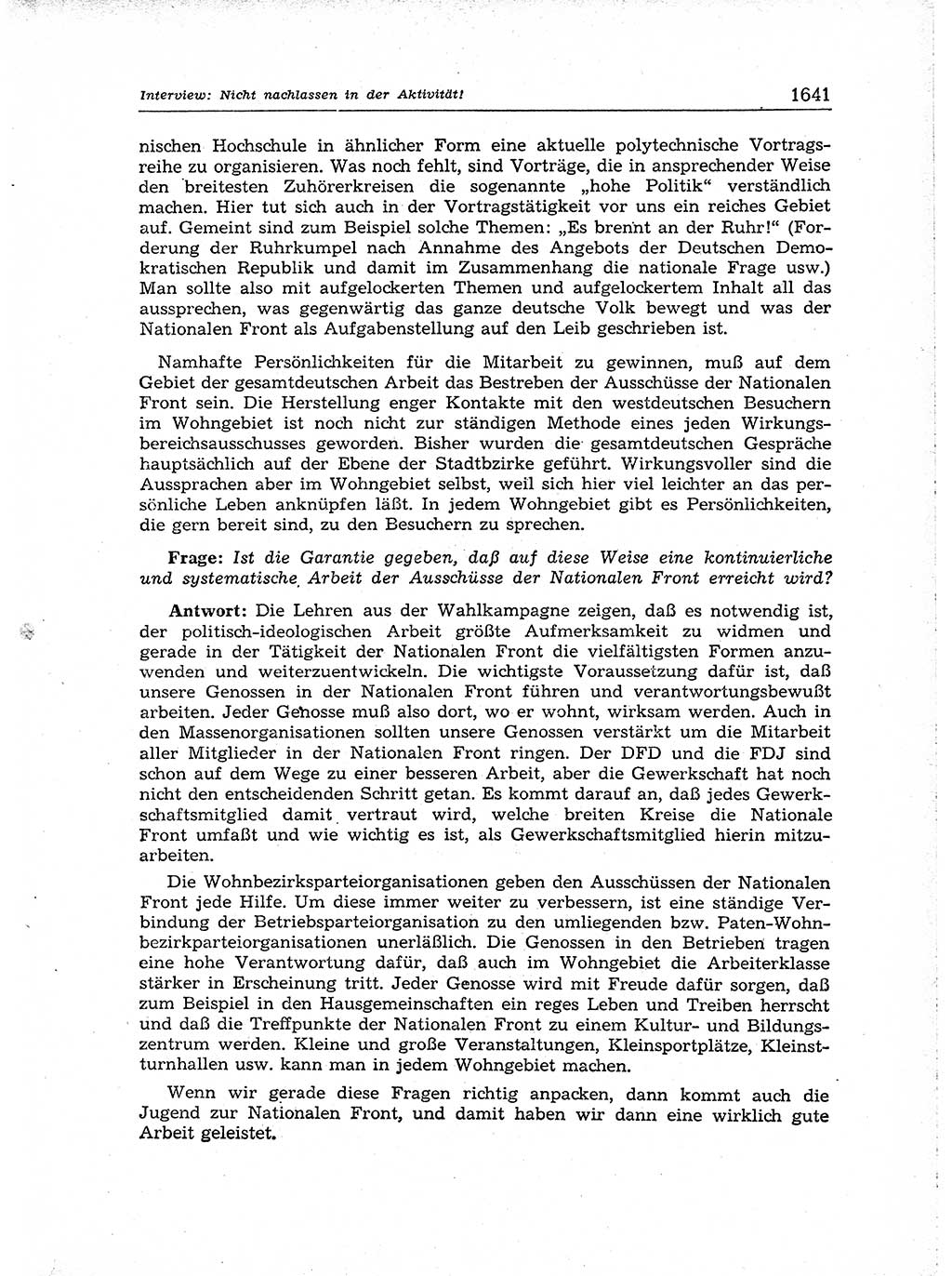 Neuer Weg (NW), Organ des Zentralkomitees (ZK) der SED (Sozialistische Einheitspartei Deutschlands) für Fragen des Parteiaufbaus und des Parteilebens, [Deutsche Demokratische Republik (DDR)] 13. Jahrgang 1958, Seite 1641 (NW ZK SED DDR 1958, S. 1641)