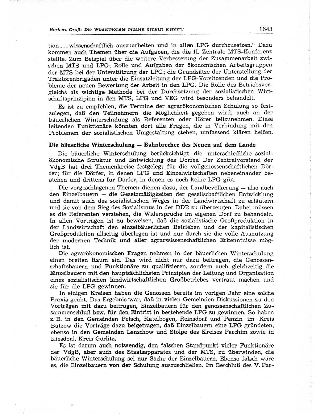 Neuer Weg (NW), Organ des Zentralkomitees (ZK) der SED (Sozialistische Einheitspartei Deutschlands) für Fragen des Parteiaufbaus und des Parteilebens, [Deutsche Demokratische Republik (DDR)] 13. Jahrgang 1958, Seite 1643 (NW ZK SED DDR 1958, S. 1643)