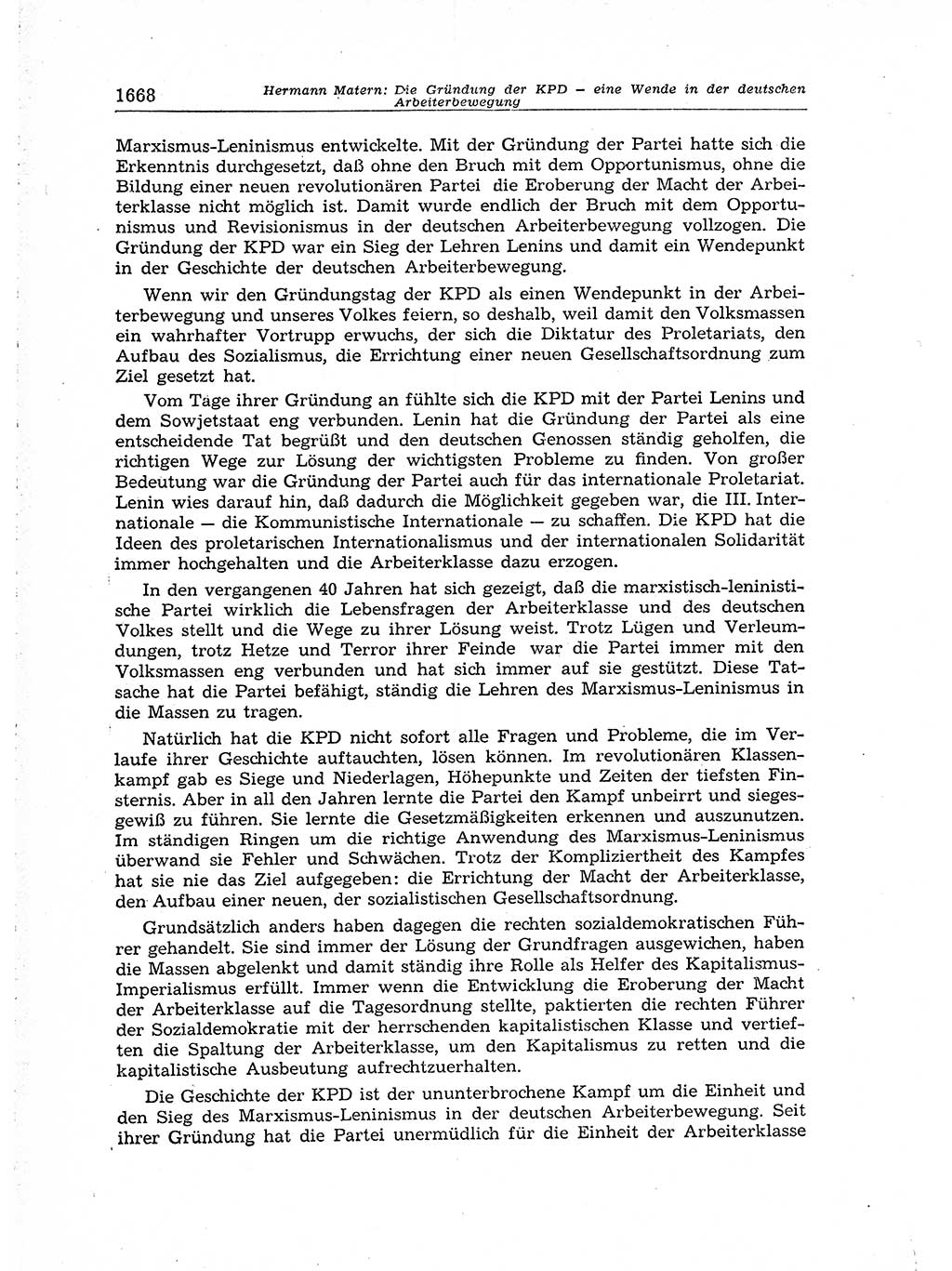 Neuer Weg (NW), Organ des Zentralkomitees (ZK) der SED (Sozialistische Einheitspartei Deutschlands) für Fragen des Parteiaufbaus und des Parteilebens, [Deutsche Demokratische Republik (DDR)] 13. Jahrgang 1958, Seite 1668 (NW ZK SED DDR 1958, S. 1668)