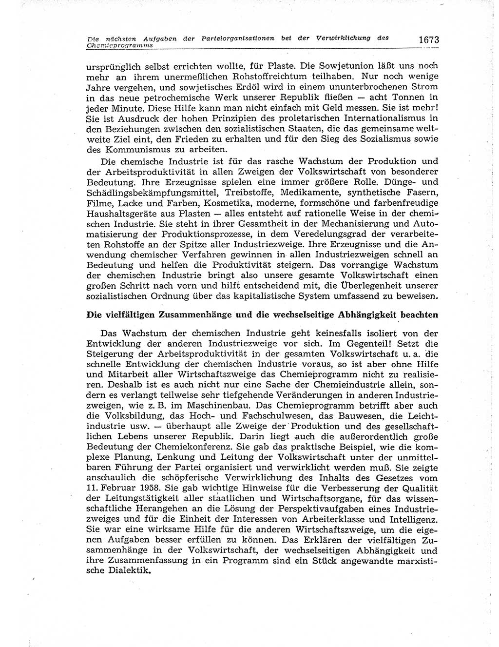 Neuer Weg (NW), Organ des Zentralkomitees (ZK) der SED (Sozialistische Einheitspartei Deutschlands) für Fragen des Parteiaufbaus und des Parteilebens, [Deutsche Demokratische Republik (DDR)] 13. Jahrgang 1958, Seite 1673 (NW ZK SED DDR 1958, S. 1673)