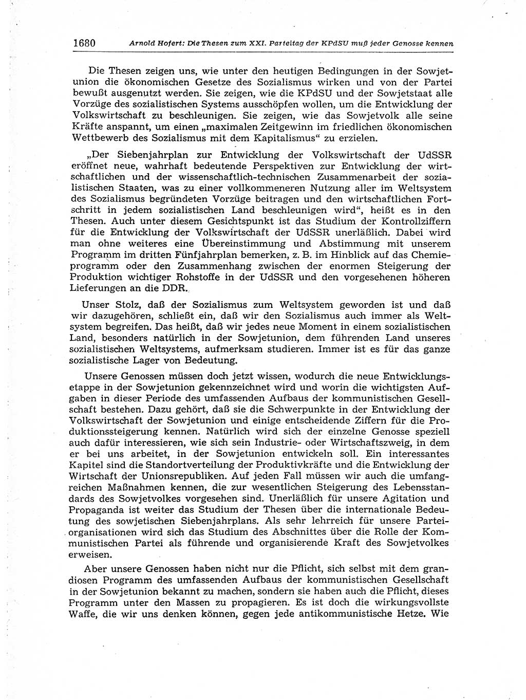 Neuer Weg (NW), Organ des Zentralkomitees (ZK) der SED (Sozialistische Einheitspartei Deutschlands) für Fragen des Parteiaufbaus und des Parteilebens, [Deutsche Demokratische Republik (DDR)] 13. Jahrgang 1958, Seite 1680 (NW ZK SED DDR 1958, S. 1680)