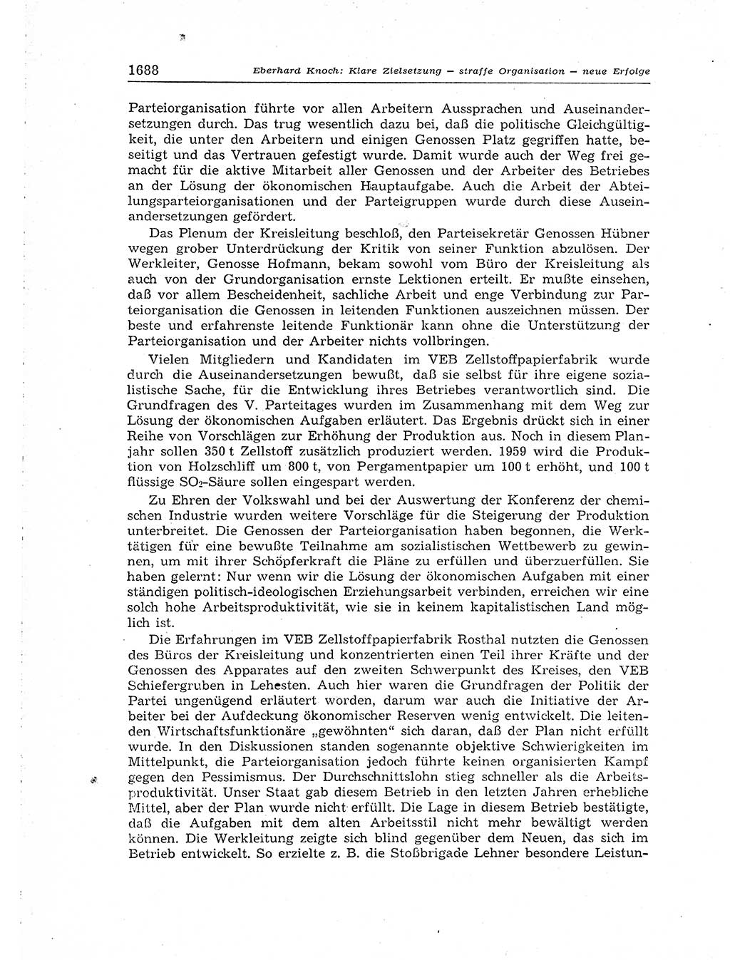 Neuer Weg (NW), Organ des Zentralkomitees (ZK) der SED (Sozialistische Einheitspartei Deutschlands) für Fragen des Parteiaufbaus und des Parteilebens, [Deutsche Demokratische Republik (DDR)] 13. Jahrgang 1958, Seite 1688 (NW ZK SED DDR 1958, S. 1688)