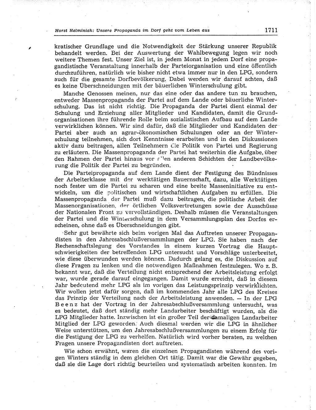 Neuer Weg (NW), Organ des Zentralkomitees (ZK) der SED (Sozialistische Einheitspartei Deutschlands) für Fragen des Parteiaufbaus und des Parteilebens, [Deutsche Demokratische Republik (DDR)] 13. Jahrgang 1958, Seite 1711 (NW ZK SED DDR 1958, S. 1711)