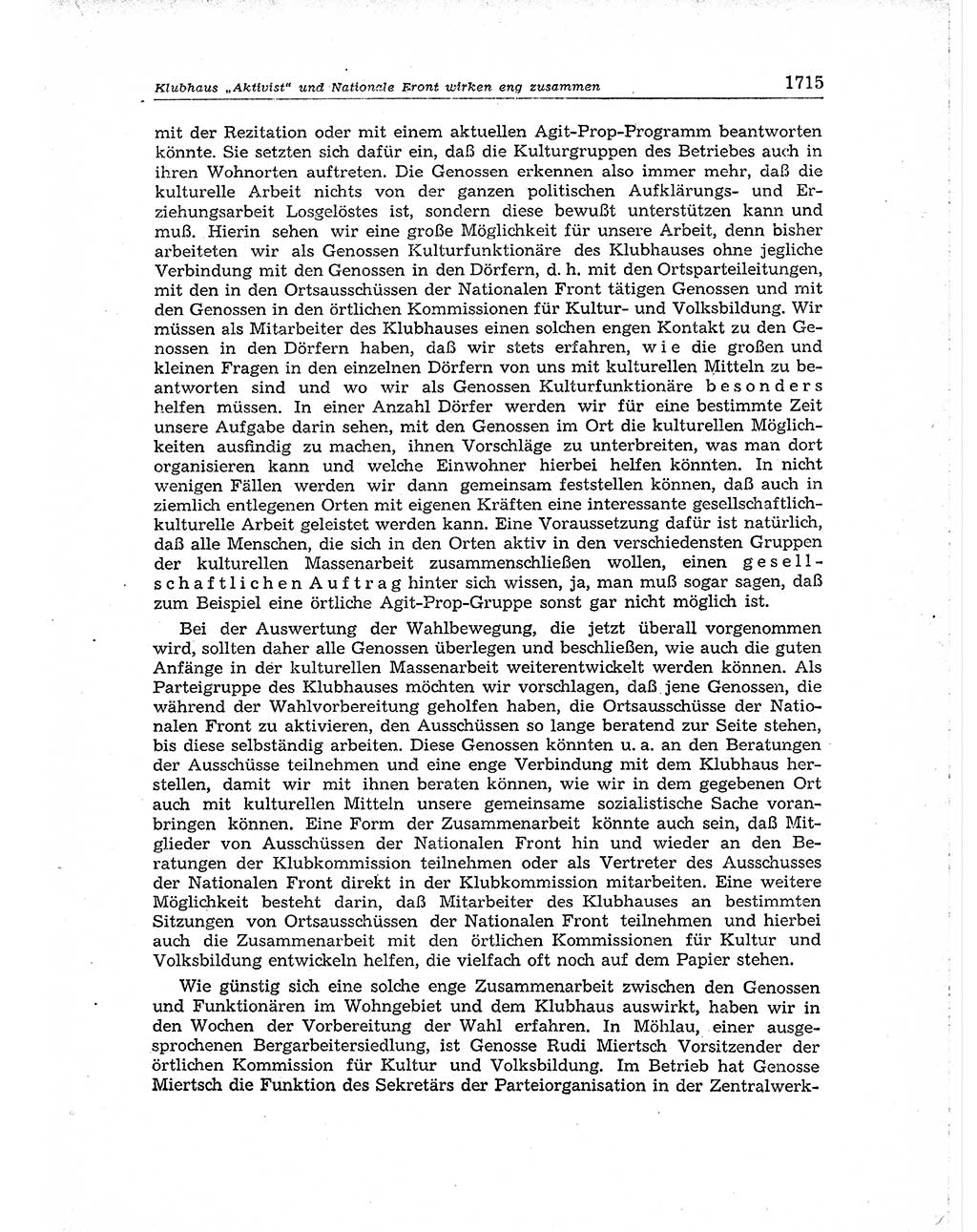 Neuer Weg (NW), Organ des Zentralkomitees (ZK) der SED (Sozialistische Einheitspartei Deutschlands) für Fragen des Parteiaufbaus und des Parteilebens, [Deutsche Demokratische Republik (DDR)] 13. Jahrgang 1958, Seite 1715 (NW ZK SED DDR 1958, S. 1715)