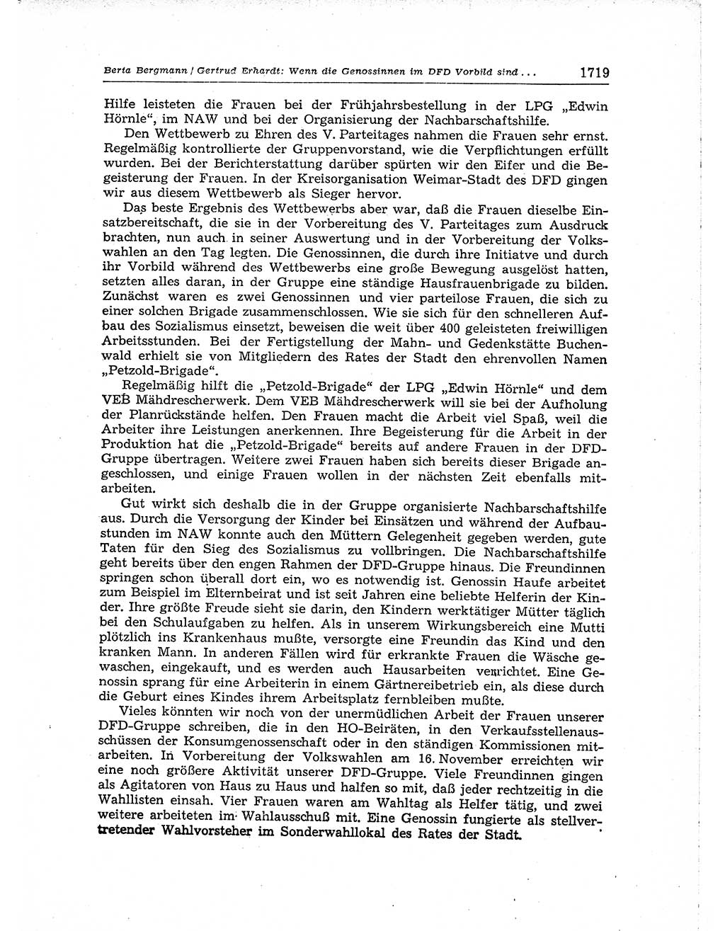 Neuer Weg (NW), Organ des Zentralkomitees (ZK) der SED (Sozialistische Einheitspartei Deutschlands) für Fragen des Parteiaufbaus und des Parteilebens, [Deutsche Demokratische Republik (DDR)] 13. Jahrgang 1958, Seite 1719 (NW ZK SED DDR 1958, S. 1719)