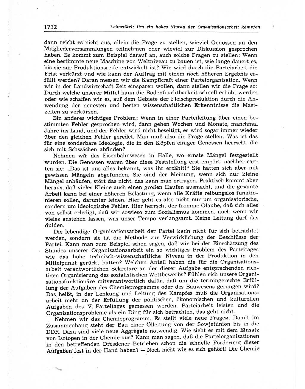 Neuer Weg (NW), Organ des Zentralkomitees (ZK) der SED (Sozialistische Einheitspartei Deutschlands) für Fragen des Parteiaufbaus und des Parteilebens, [Deutsche Demokratische Republik (DDR)] 13. Jahrgang 1958, Seite 1732 (NW ZK SED DDR 1958, S. 1732)