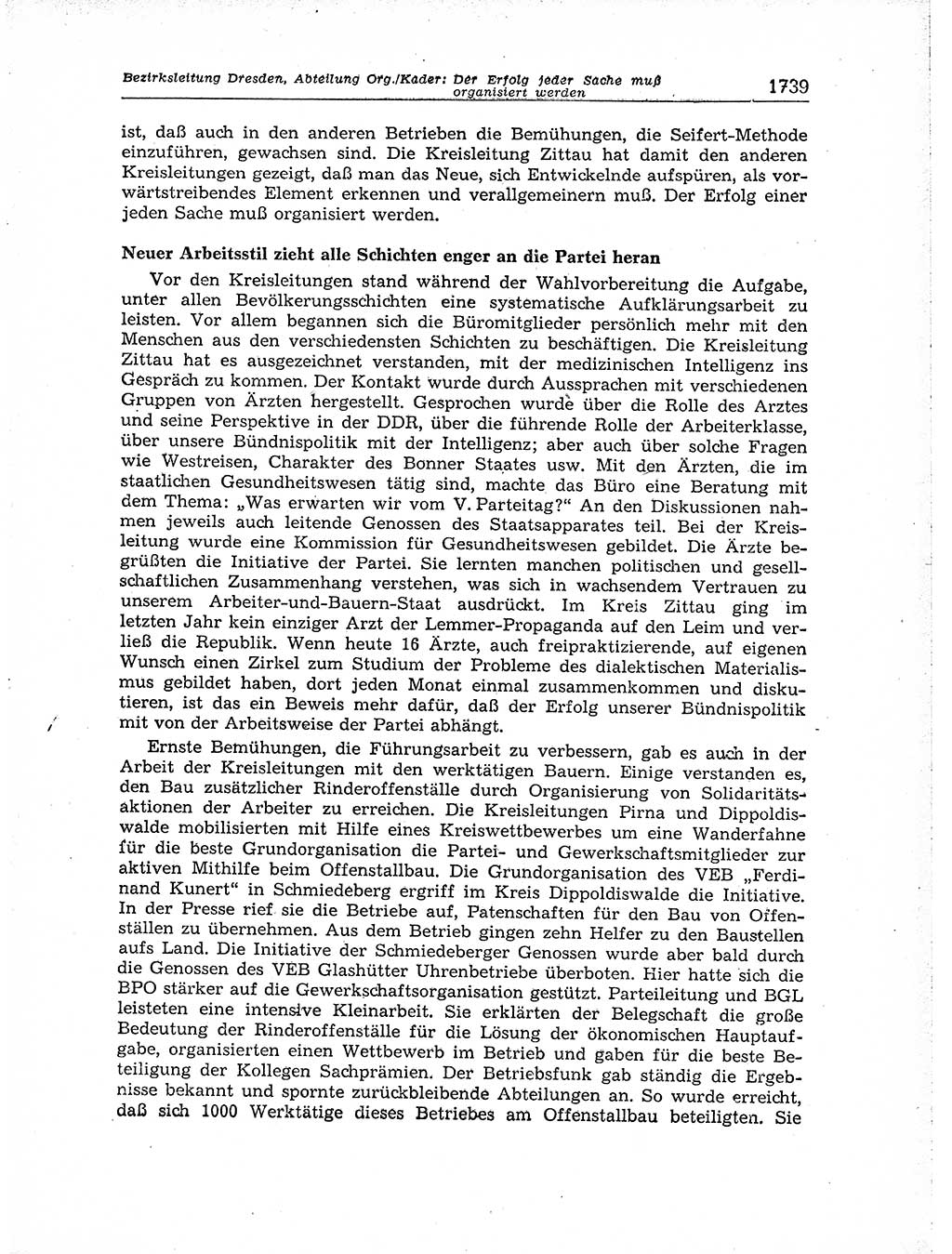 Neuer Weg (NW), Organ des Zentralkomitees (ZK) der SED (Sozialistische Einheitspartei Deutschlands) für Fragen des Parteiaufbaus und des Parteilebens, [Deutsche Demokratische Republik (DDR)] 13. Jahrgang 1958, Seite 1739 (NW ZK SED DDR 1958, S. 1739)