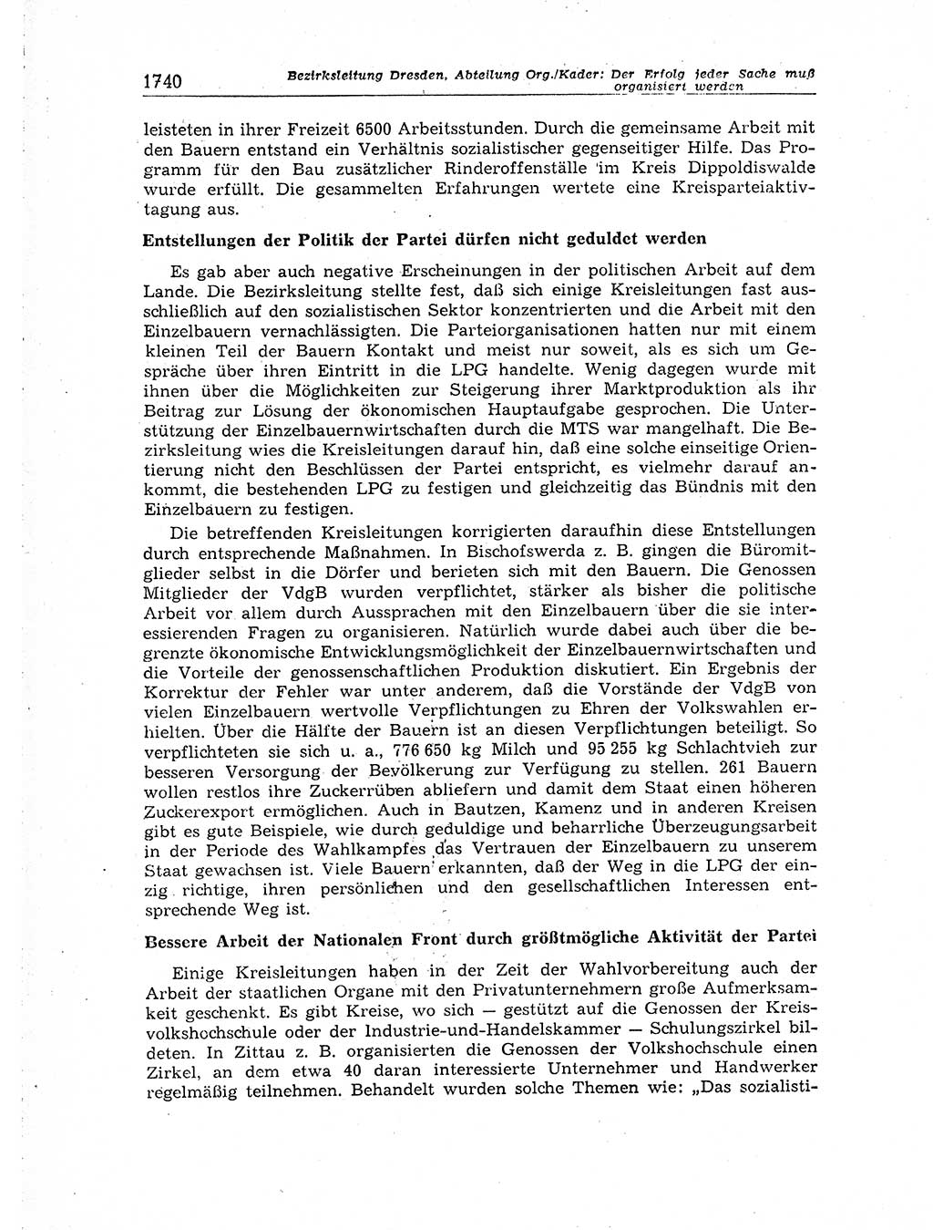 Neuer Weg (NW), Organ des Zentralkomitees (ZK) der SED (Sozialistische Einheitspartei Deutschlands) für Fragen des Parteiaufbaus und des Parteilebens, [Deutsche Demokratische Republik (DDR)] 13. Jahrgang 1958, Seite 1740 (NW ZK SED DDR 1958, S. 1740)