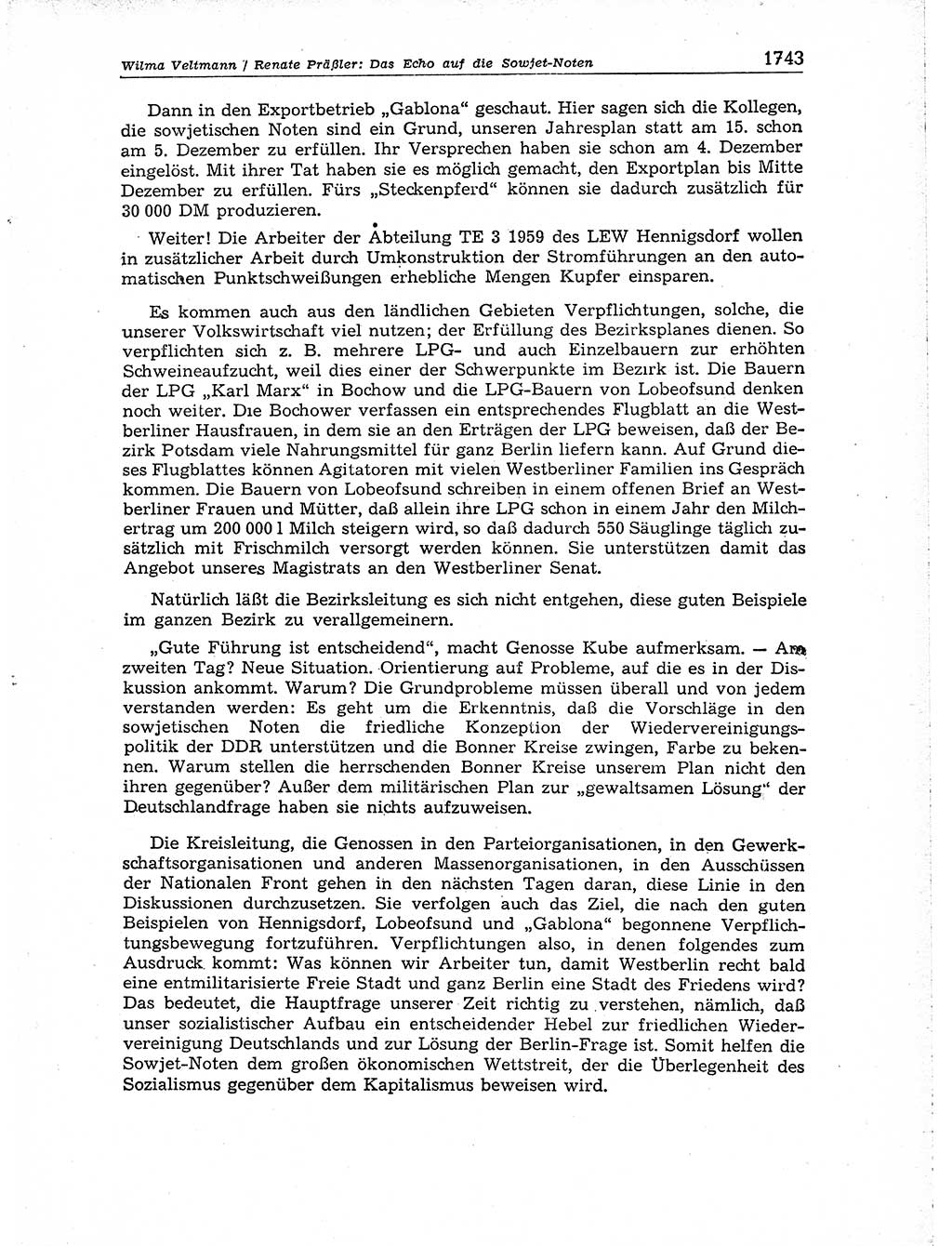 Neuer Weg (NW), Organ des Zentralkomitees (ZK) der SED (Sozialistische Einheitspartei Deutschlands) für Fragen des Parteiaufbaus und des Parteilebens, [Deutsche Demokratische Republik (DDR)] 13. Jahrgang 1958, Seite 1743 (NW ZK SED DDR 1958, S. 1743)