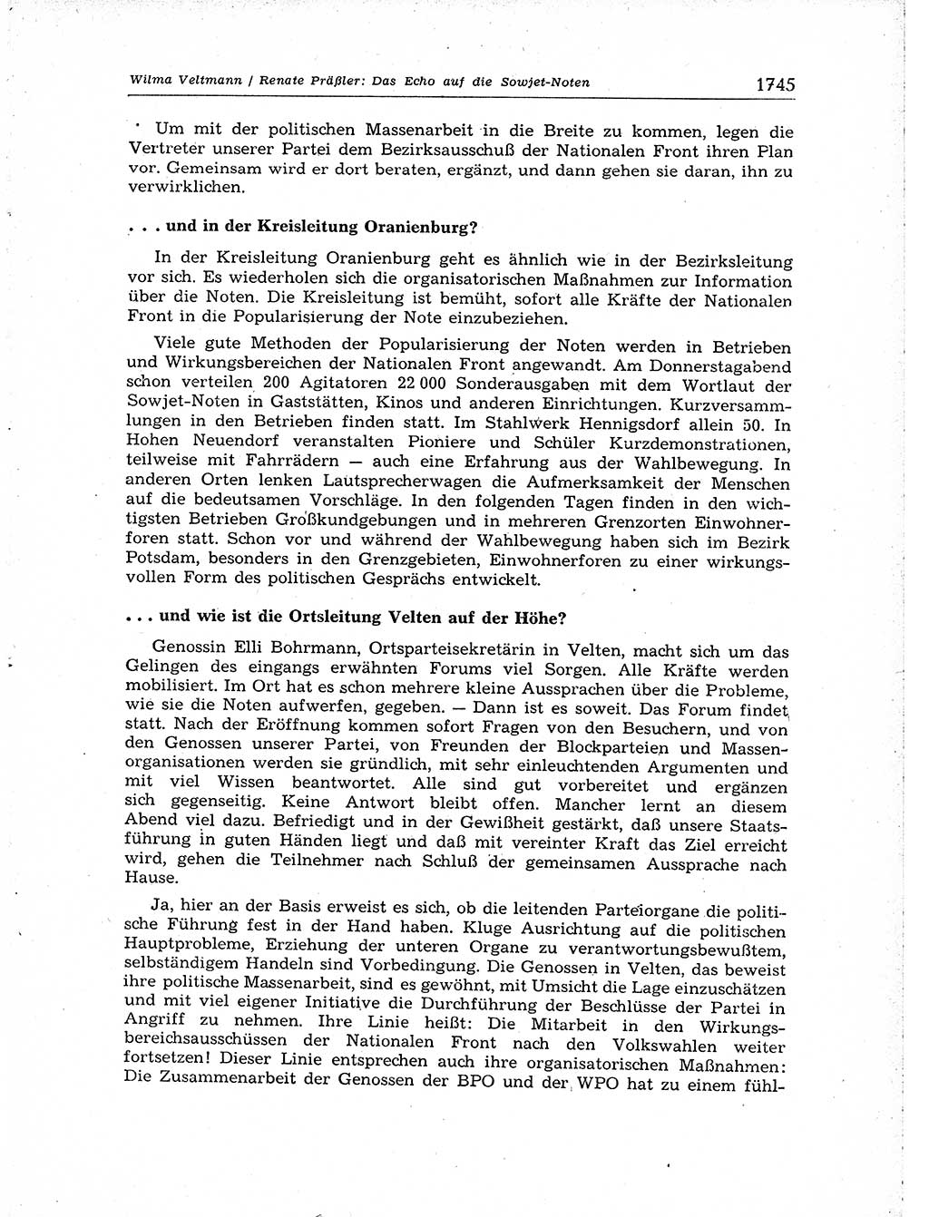 Neuer Weg (NW), Organ des Zentralkomitees (ZK) der SED (Sozialistische Einheitspartei Deutschlands) für Fragen des Parteiaufbaus und des Parteilebens, [Deutsche Demokratische Republik (DDR)] 13. Jahrgang 1958, Seite 1745 (NW ZK SED DDR 1958, S. 1745)