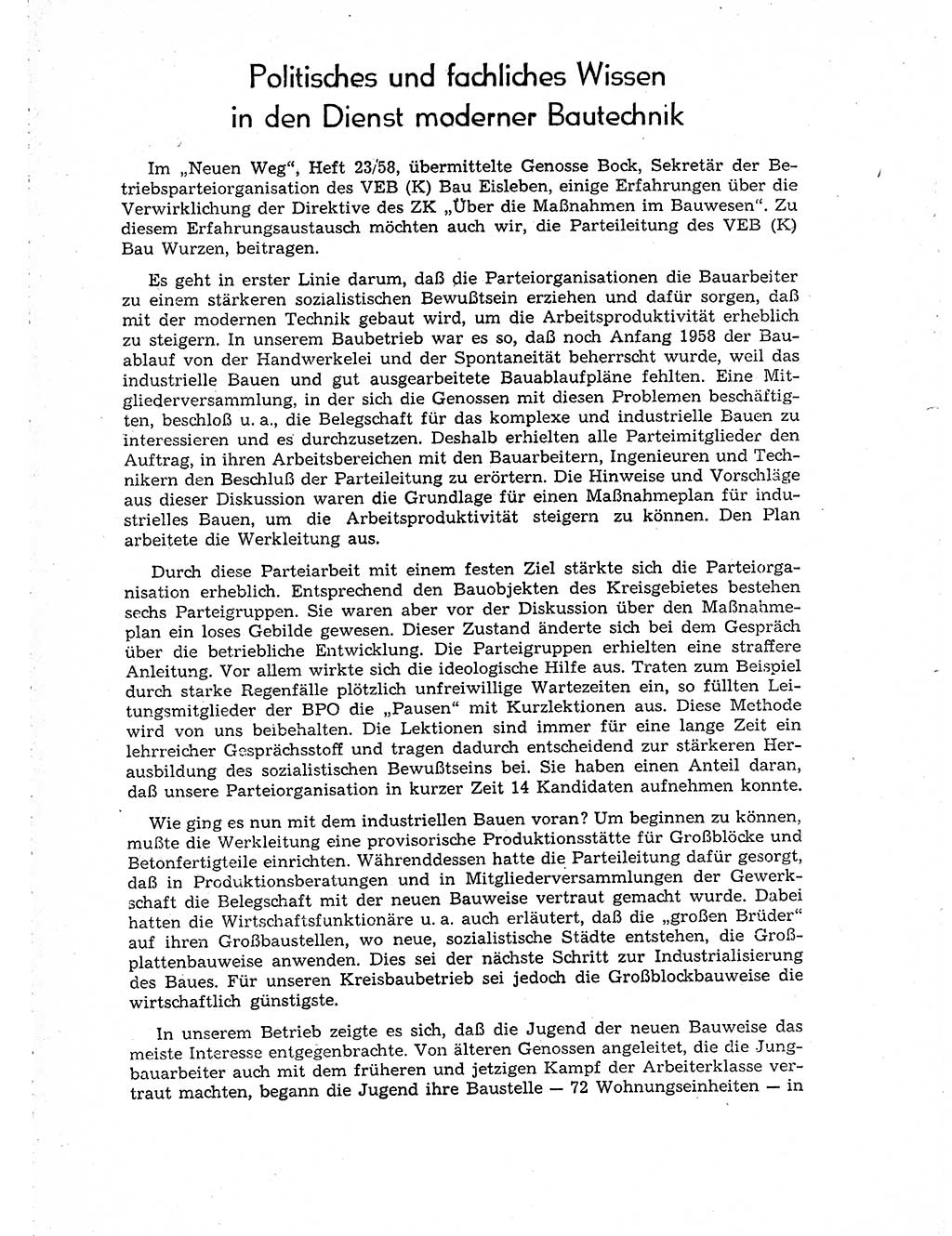 Neuer Weg (NW), Organ des Zentralkomitees (ZK) der SED (Sozialistische Einheitspartei Deutschlands) für Fragen des Parteiaufbaus und des Parteilebens, [Deutsche Demokratische Republik (DDR)] 13. Jahrgang 1958, Seite 1754 (NW ZK SED DDR 1958, S. 1754)